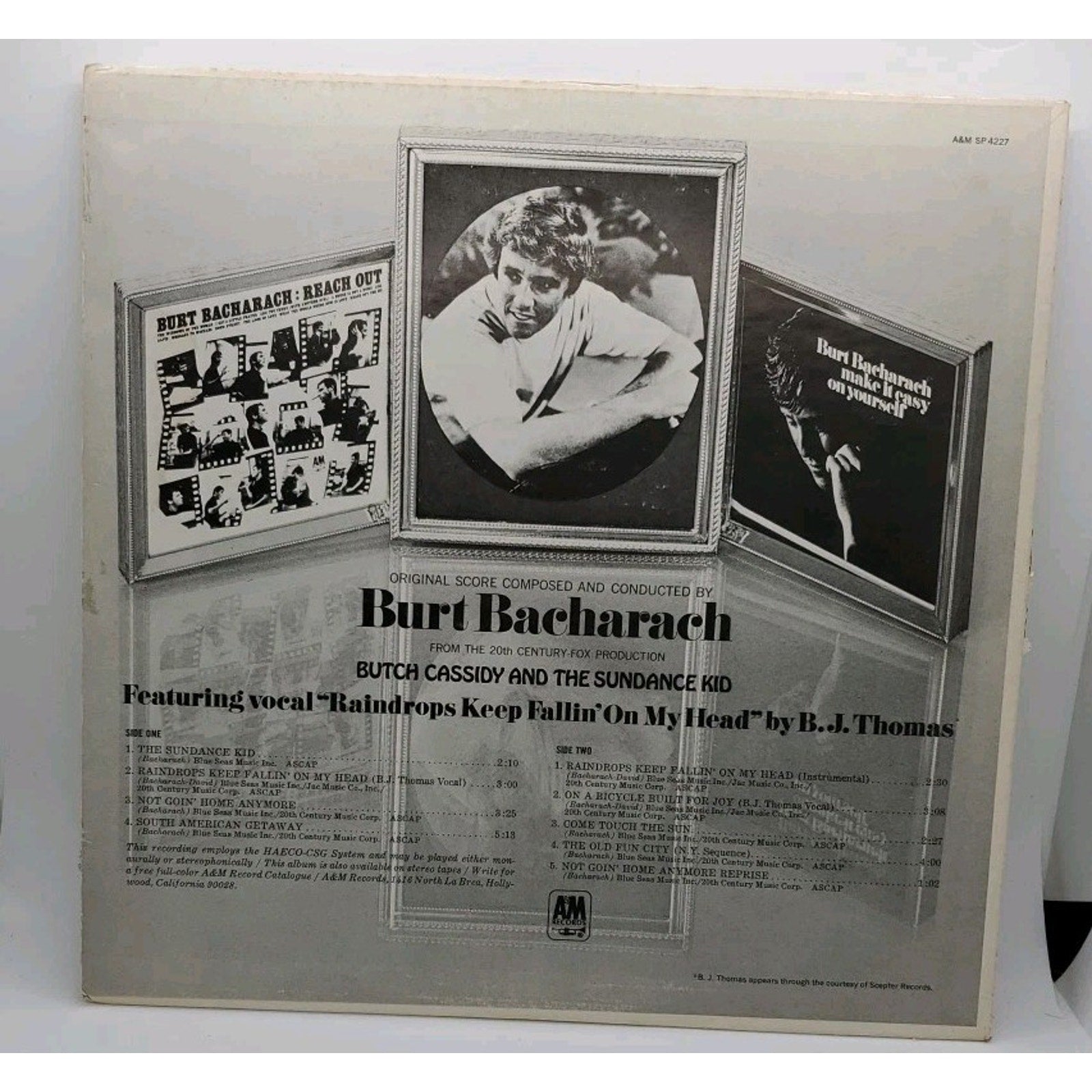 Burt Bacharach / Butch Cassidy And The Sundance Kid Original Score Vinyl Record