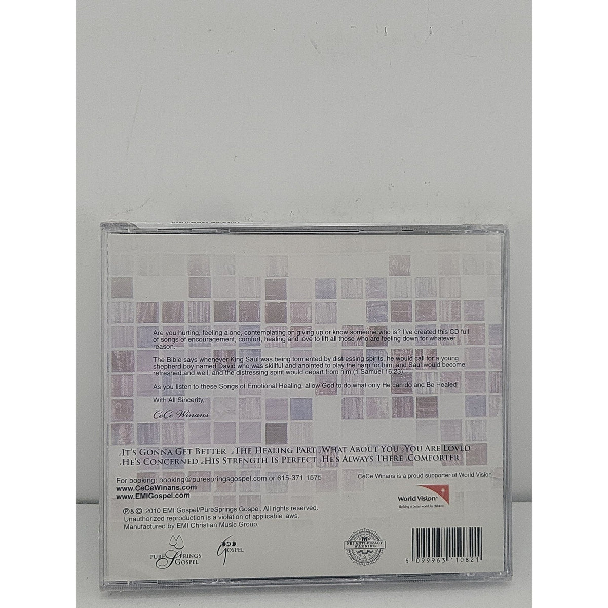 Songs of Emotional Healing by Cece Winans (CD, 2010) *Brand New*