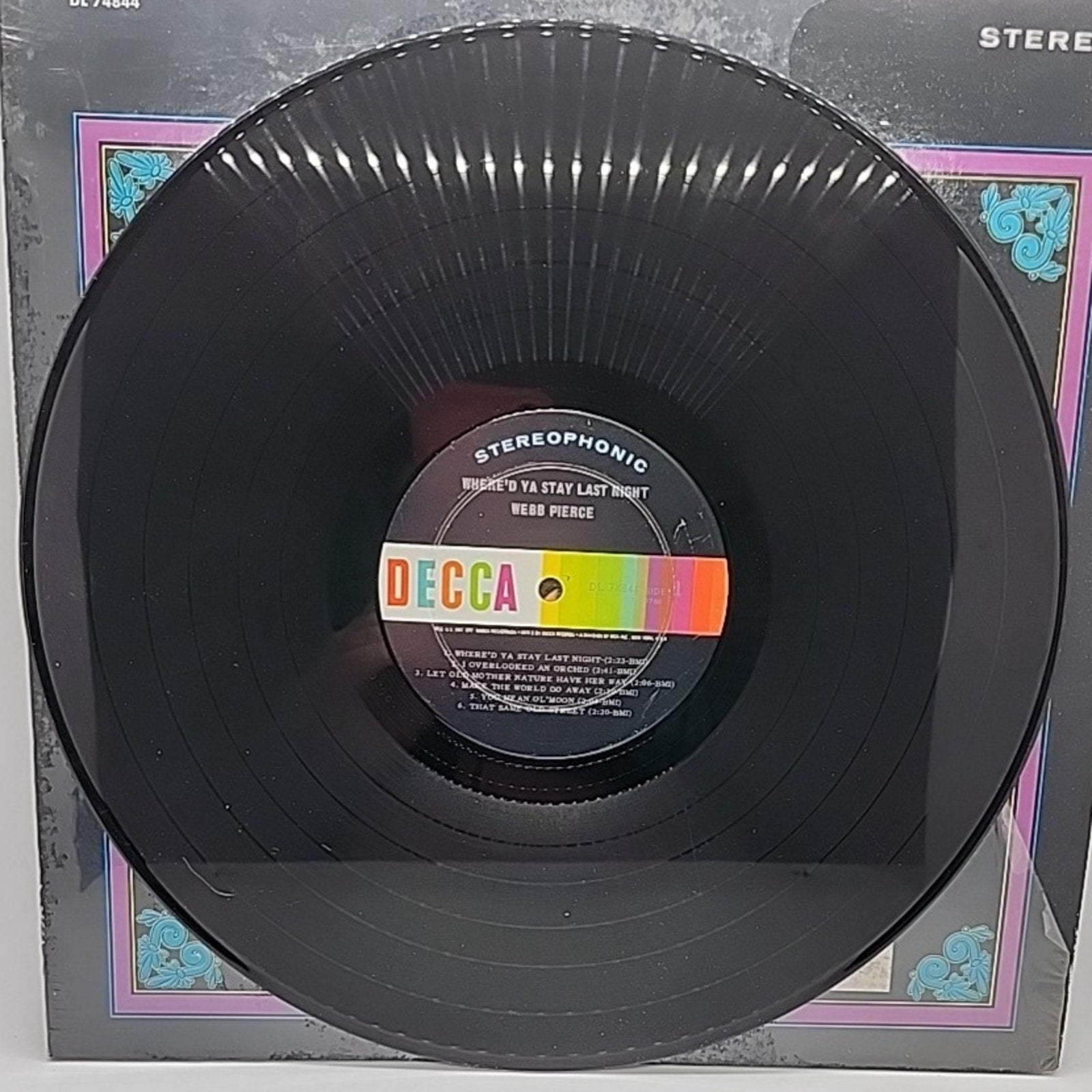 Webb Pierce Where'd Ya Stay Last Night DL 74844 1967 (Record)