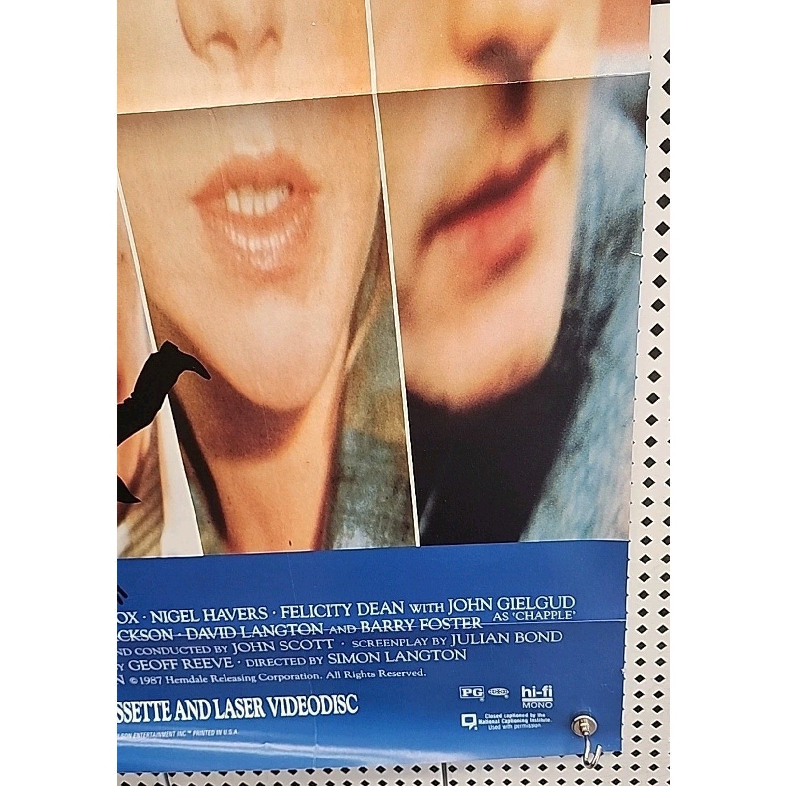 1987 Whistle Blower Home Video Movie Poster 26X40 Rolled 1 Sheet Michael Caine