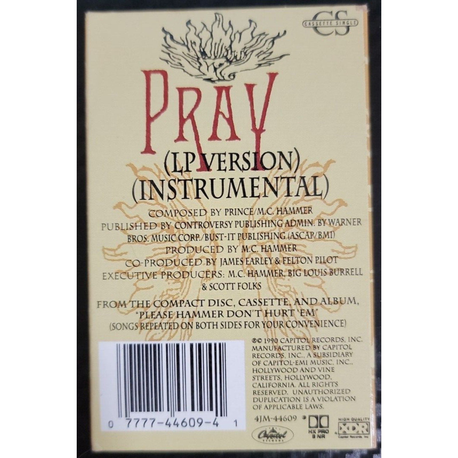 M.C. Hammer - Pray (Cassette Single 1990) Version / Instrumental Version