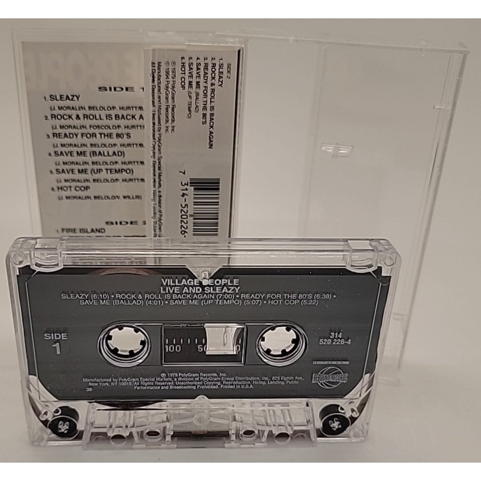 Live and Sleazy [Rebound] by The Village People (Cassette, May-1994, Rebound)