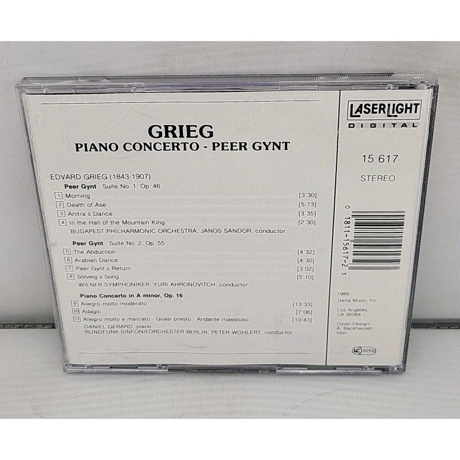 Grieg: Piano Concerto/ Peer Gynt Suites 1 & 2 (CD, 1989, Laserlight)