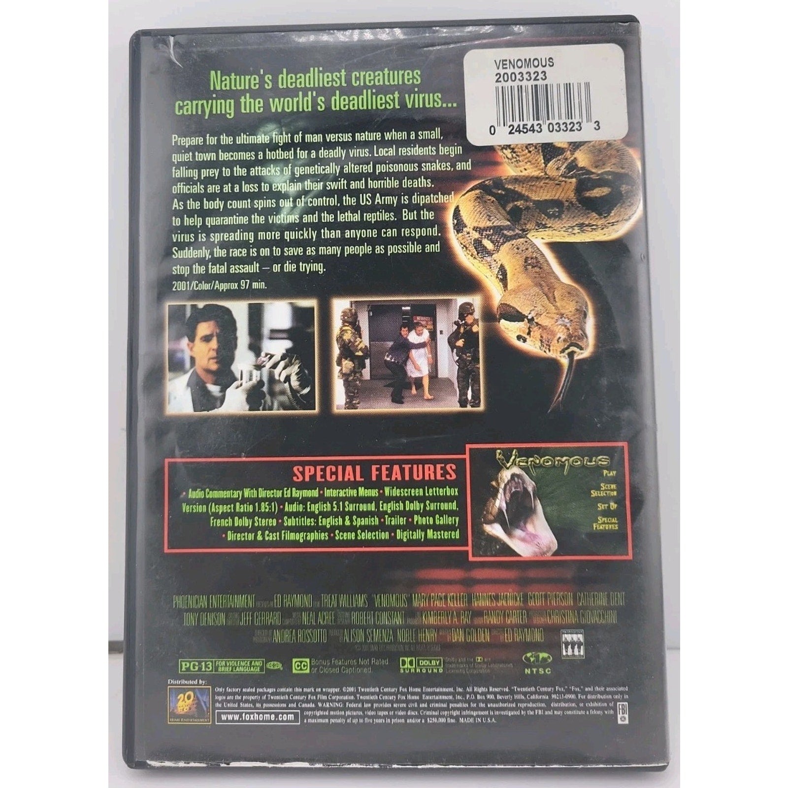 Venomous (DVD, 2002)