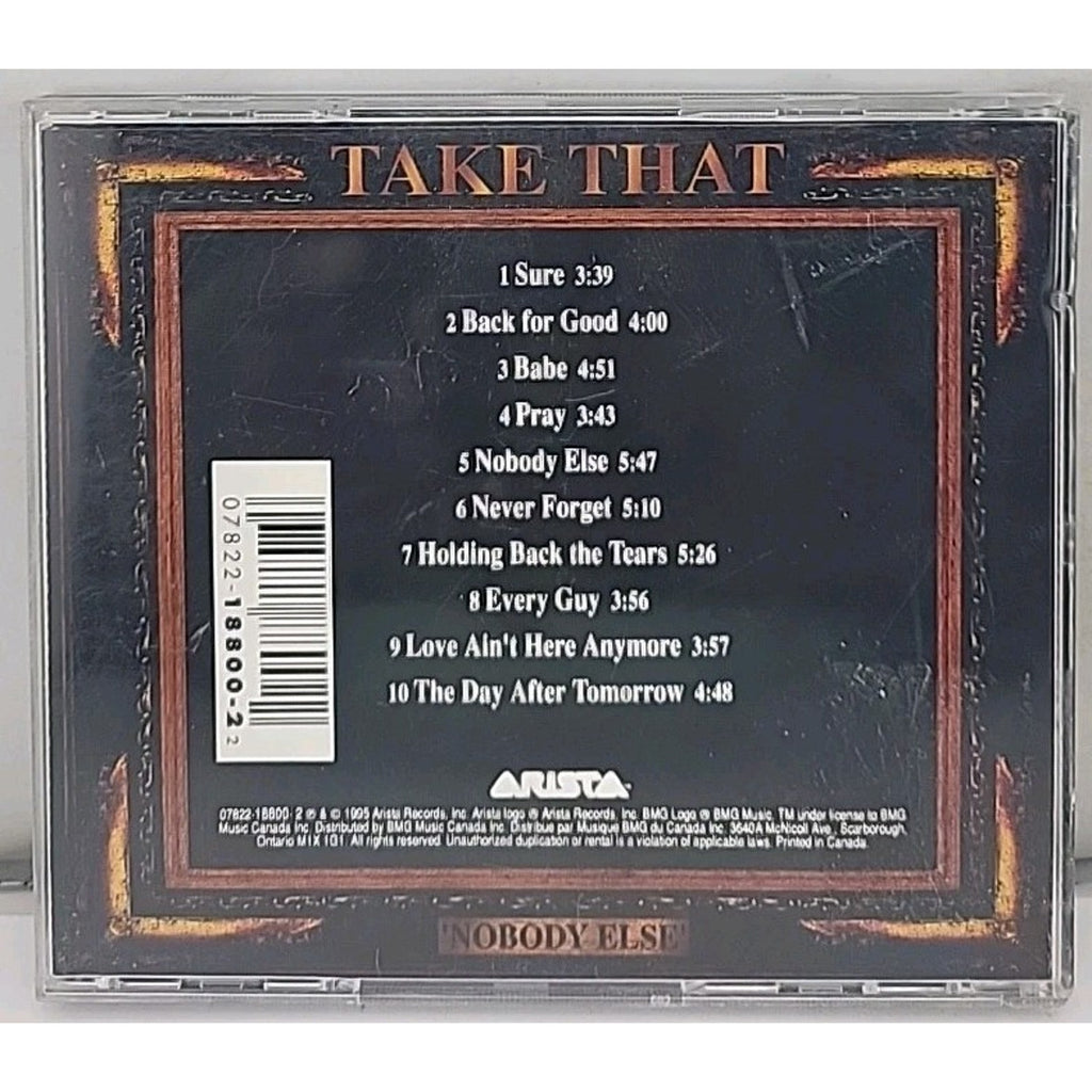 Nobody Else by Take That (CD, Aug-1995, Arista) *Acceptable*