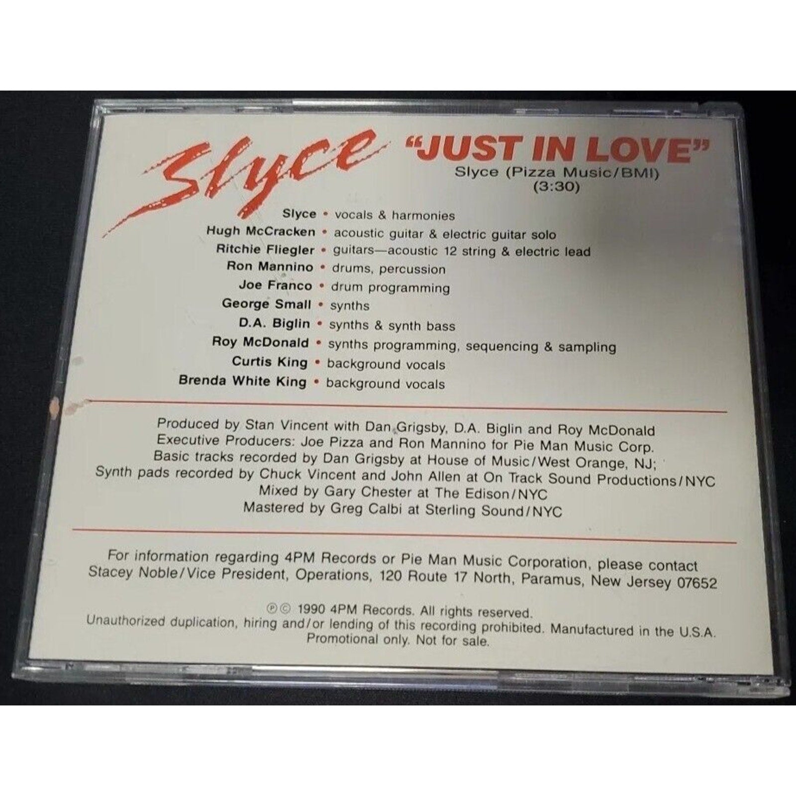 Slyce Just In Love (CD)