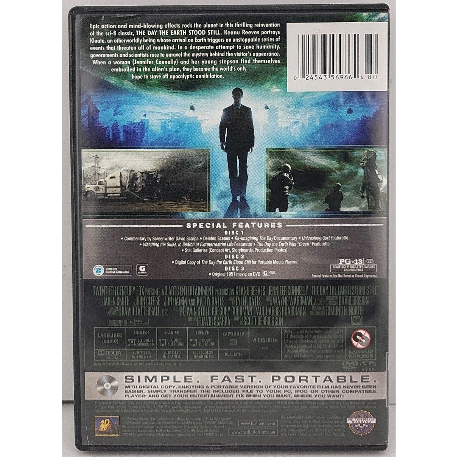 The Day the Earth Stood Still (DVD, 2008)