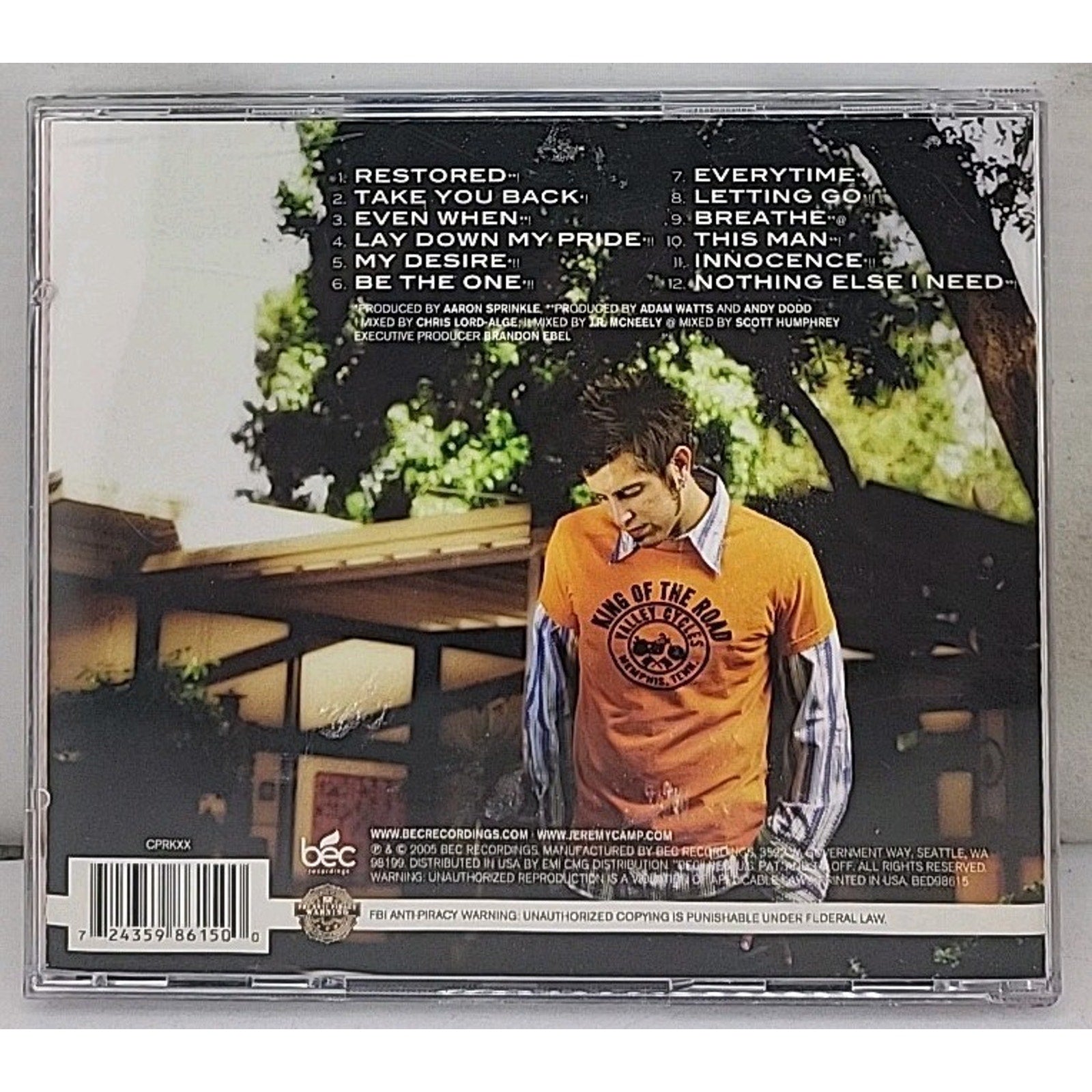 Restored by Jeremy Camp (CD, 2004)