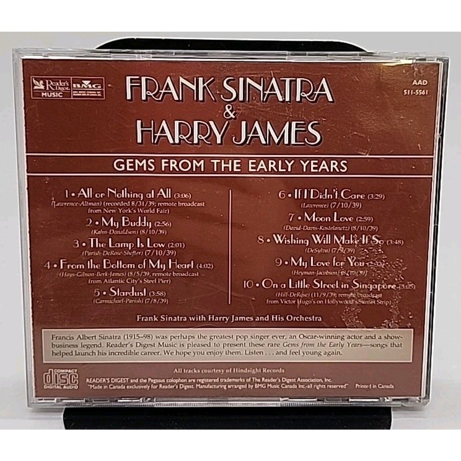 Frank Sinatra & Harry James Gems From the Early Years CD Reader’s Digest