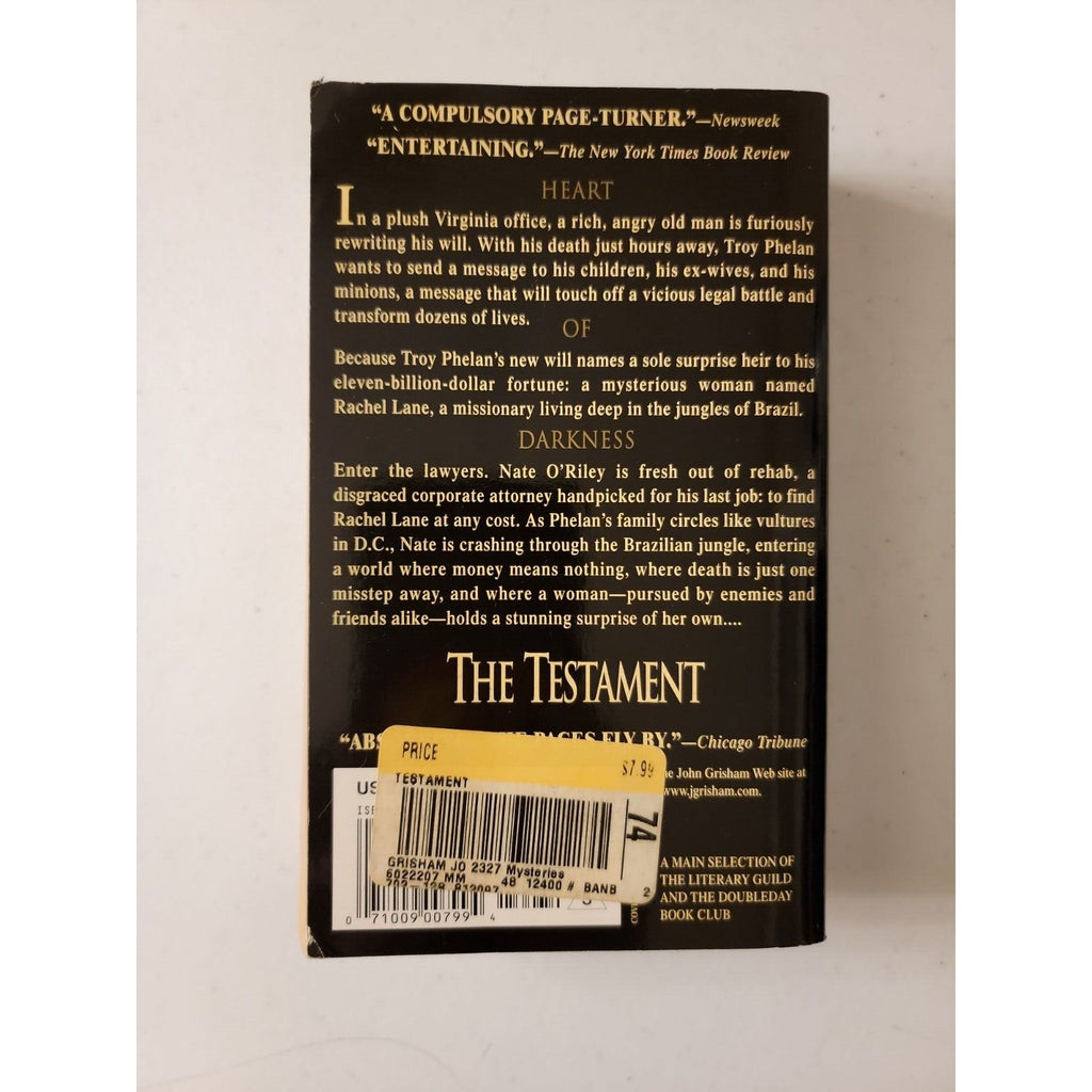 The Testament by John Grisham (1999, Mass Market)