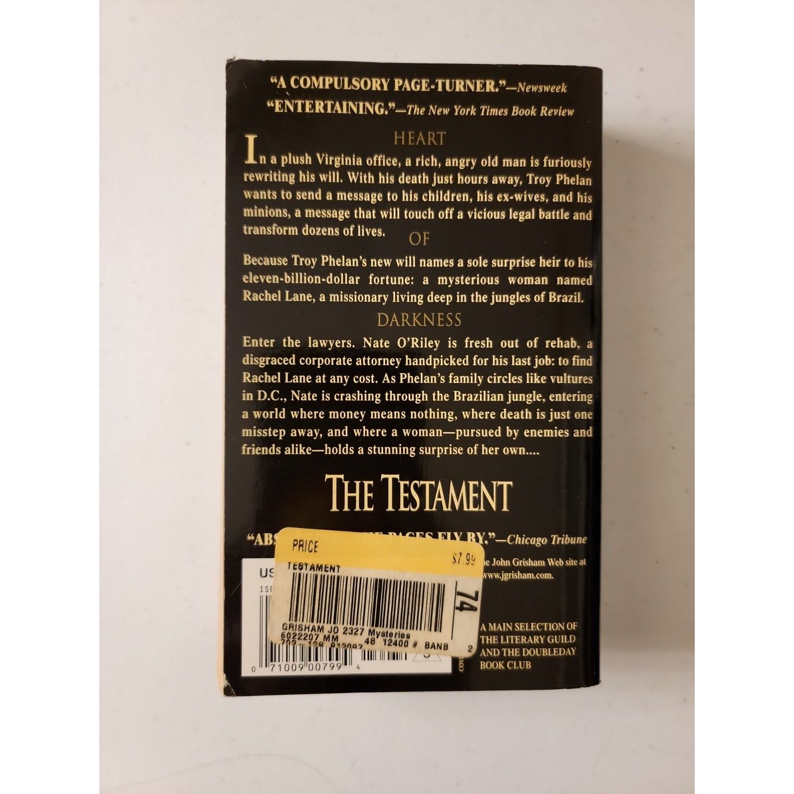 The Testament by John Grisham (1999, Mass Market)