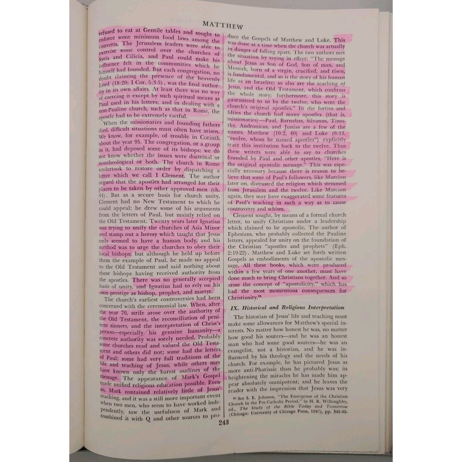 Interpreter's Bible Volume VII: New Testament Articles, Abingdon, c. 1951 Vol 7