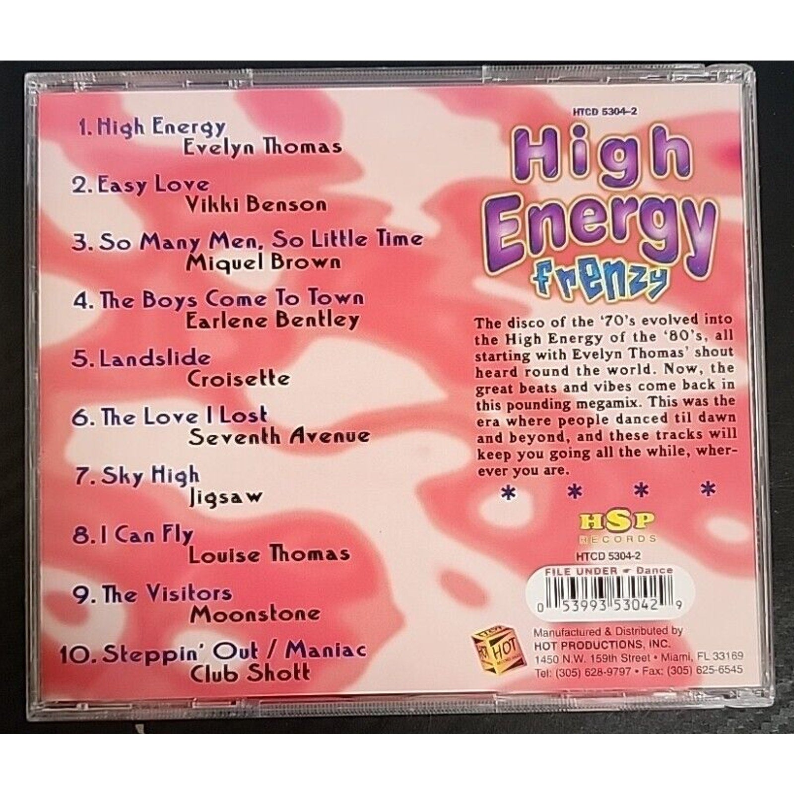 High Energy Frenzy by Various Artists (CD, Aug-1998, Hot Productions)