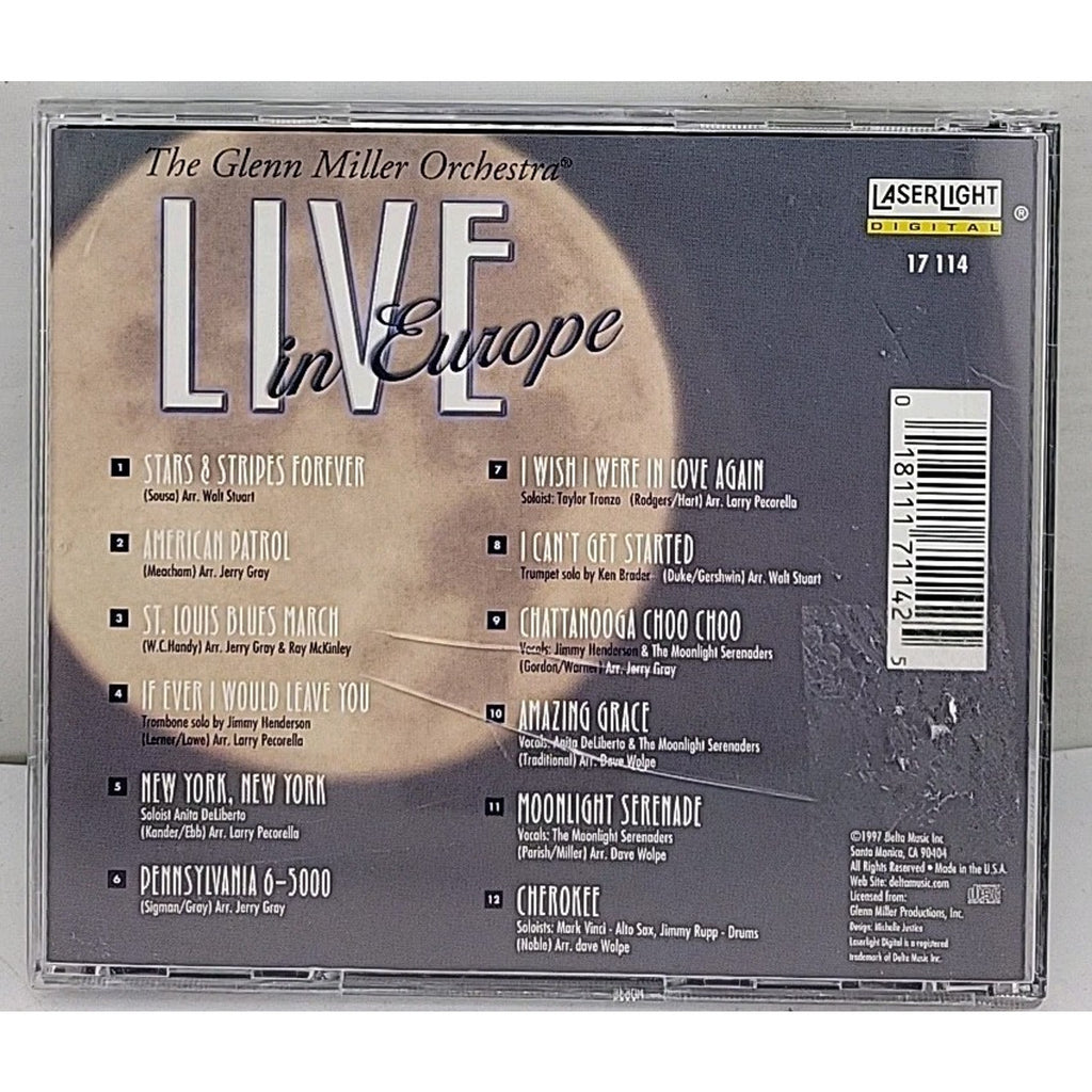 Live in Europe by Glenn Miller & His Orchestra (CD, 1997)
