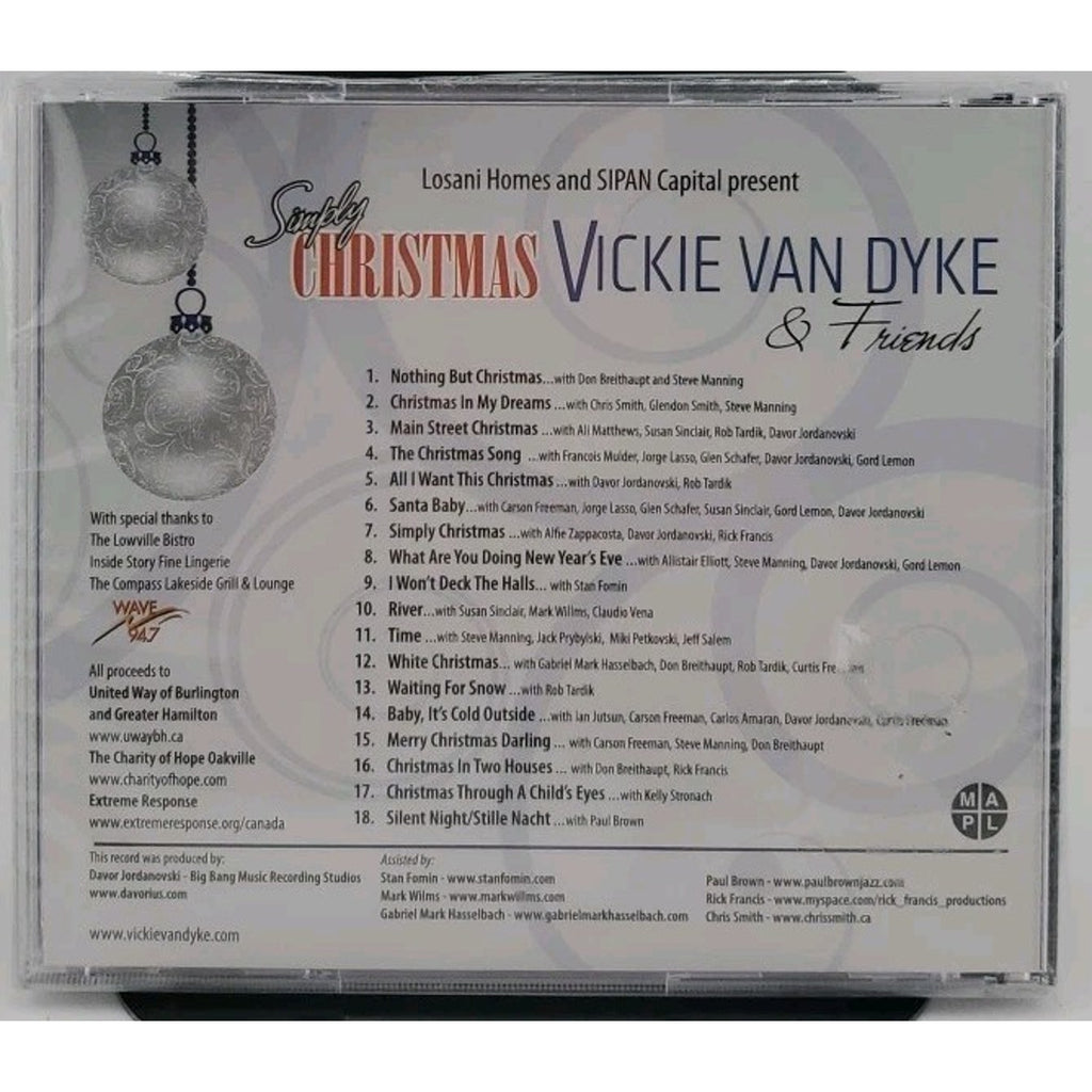 Simply Christmas CD - Vickie Van Dyke & Friends *Brand New*