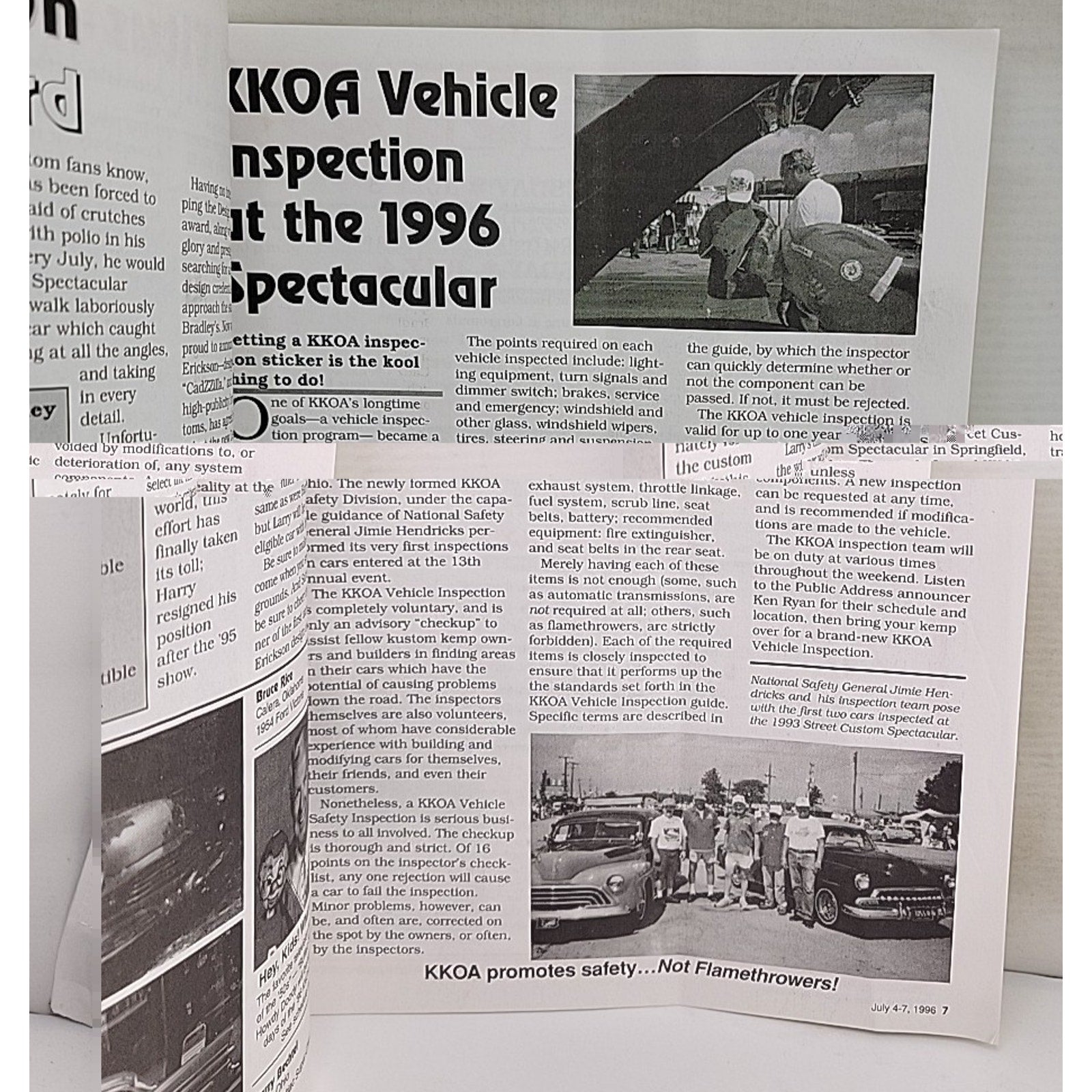 Street Custom Spectacular Event Program July 1996