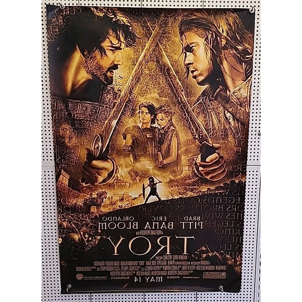 Troy Movie Poster 27x40 DS Rare Advance Poster with Brad Pitt 2004