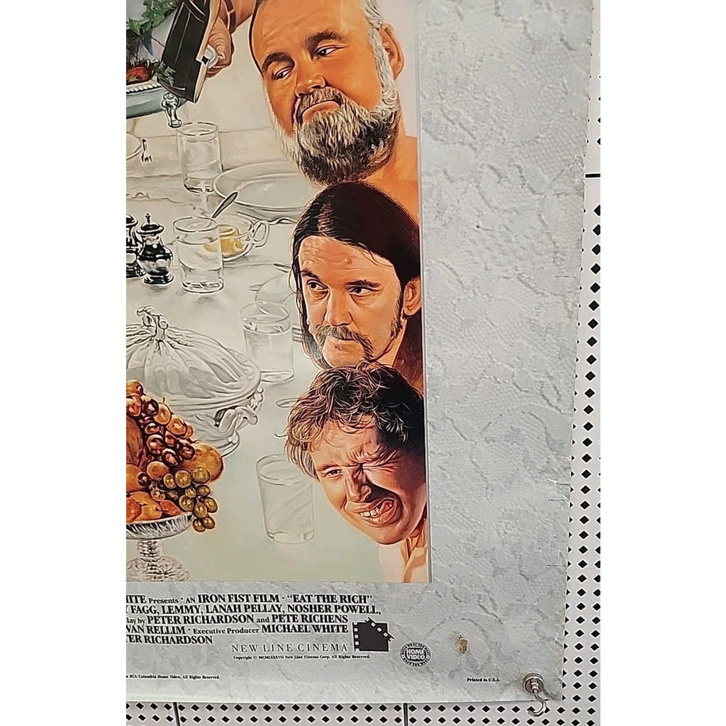 Eat The Rich Movie Poster Ronald Allen Original Video Store Promo 27x40