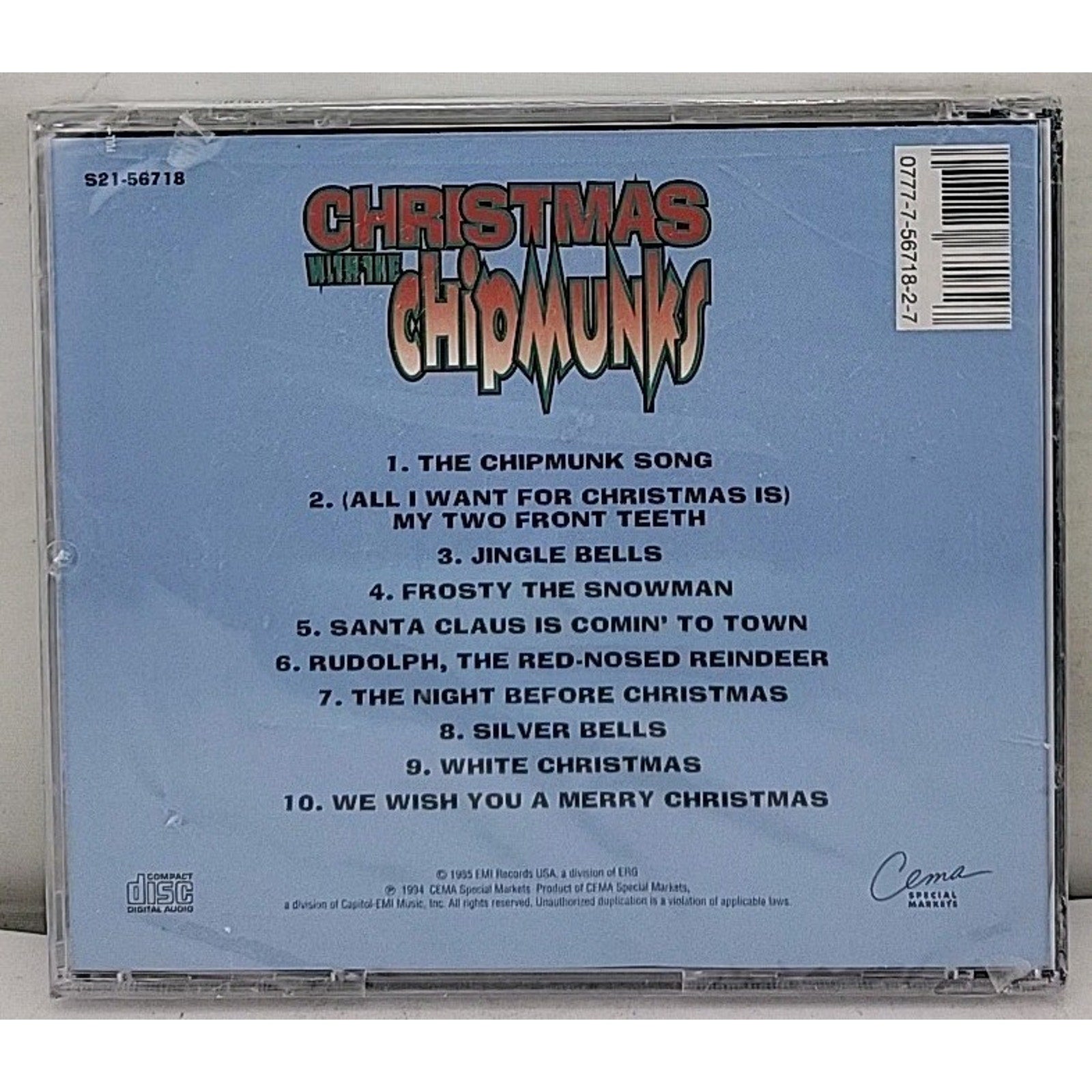 Xmas with the Chipmunks 1 by Chipmunks (CD, 1995) *Brand New*
