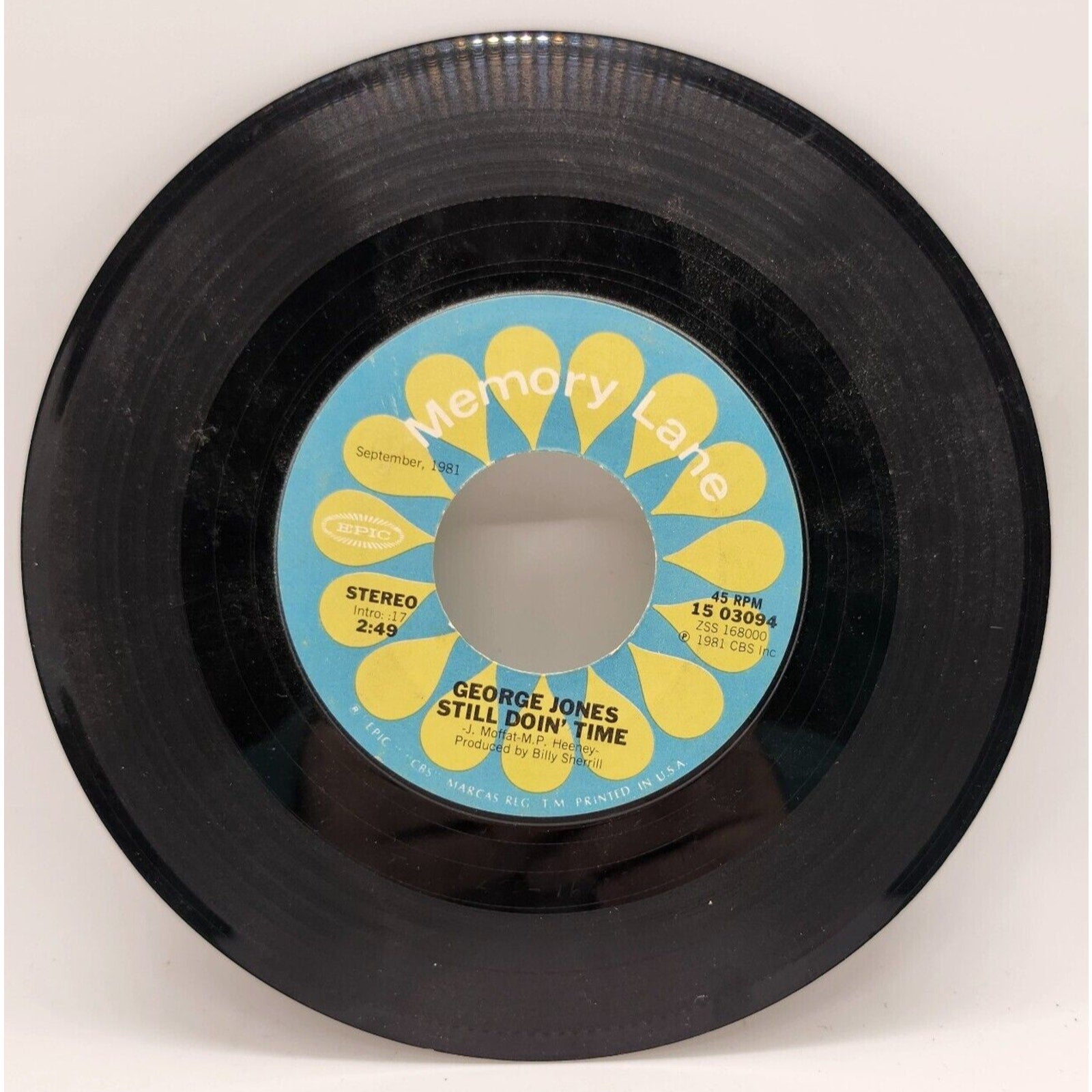 Still Doin' Time / If Drinkin' Don't Kill Me By George Jones (Record) - 15 03094