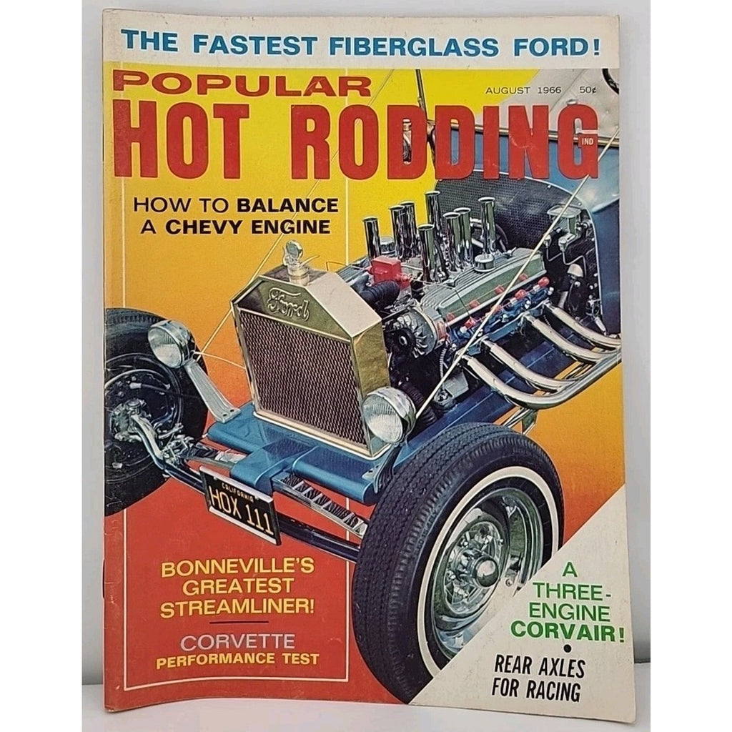 Popular Hot Rodding Magazine August 1966