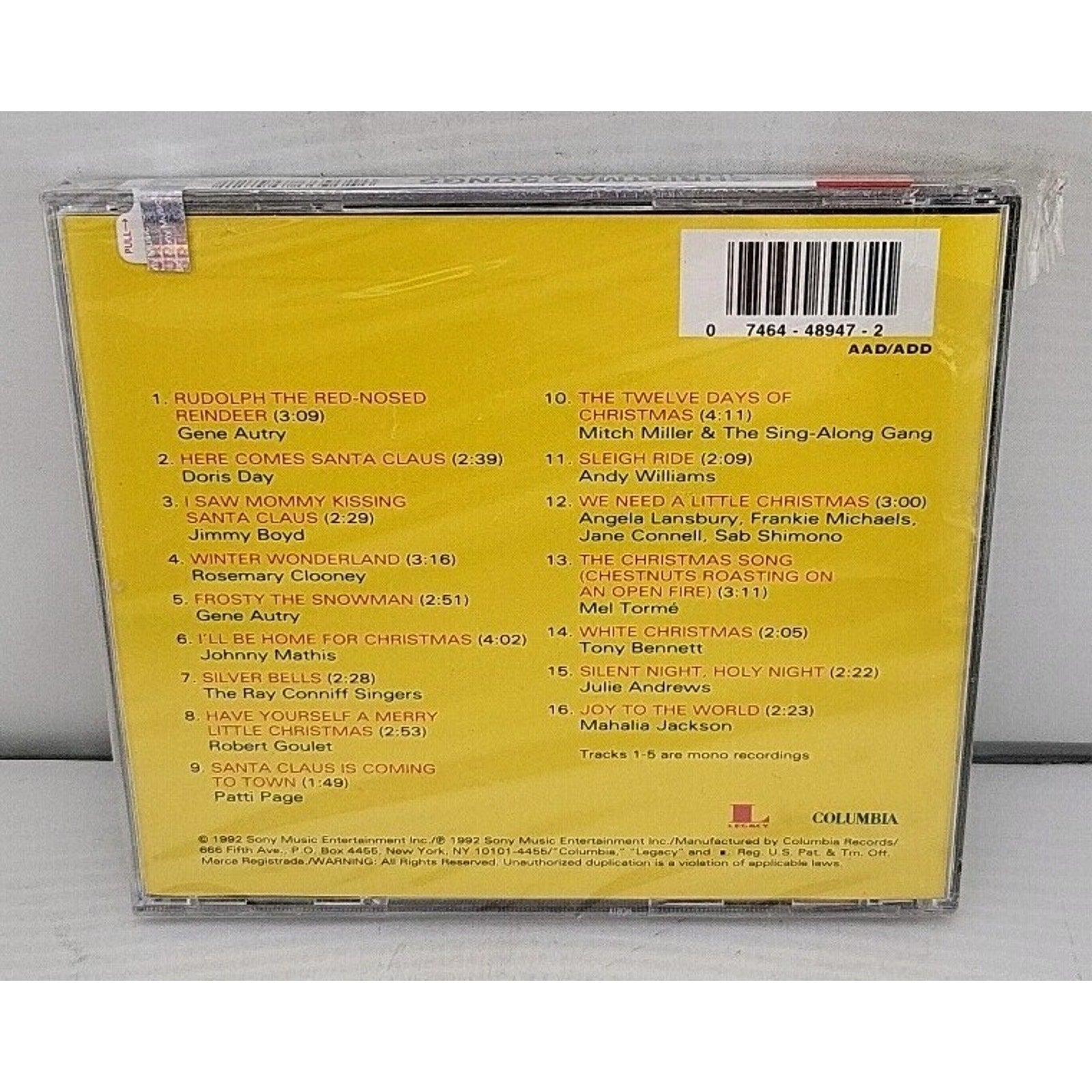 16 Most Requested Songs by Christmas Songs (CD, 1992) *Brand New*