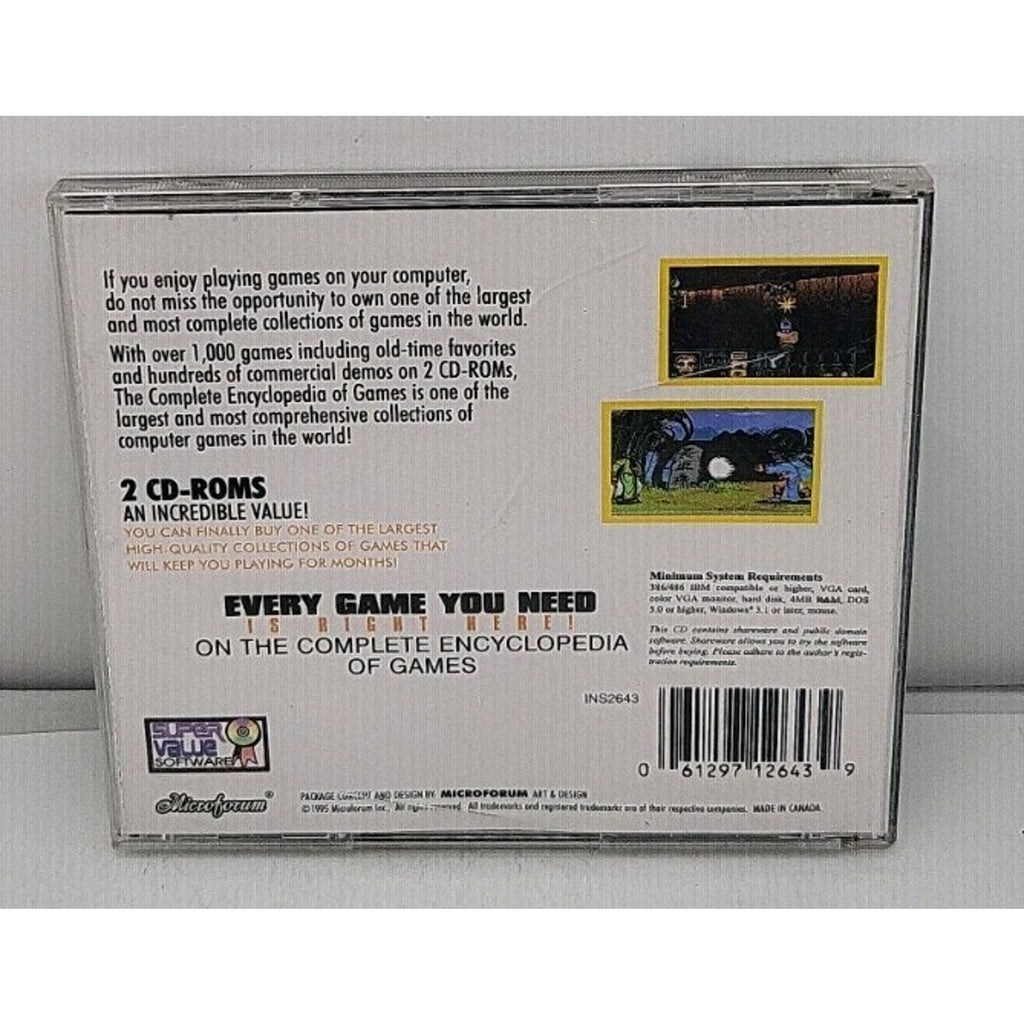 Over 1000 Games The Complete Encyclopedia of Games (PC, 1997) Disc 1 Only