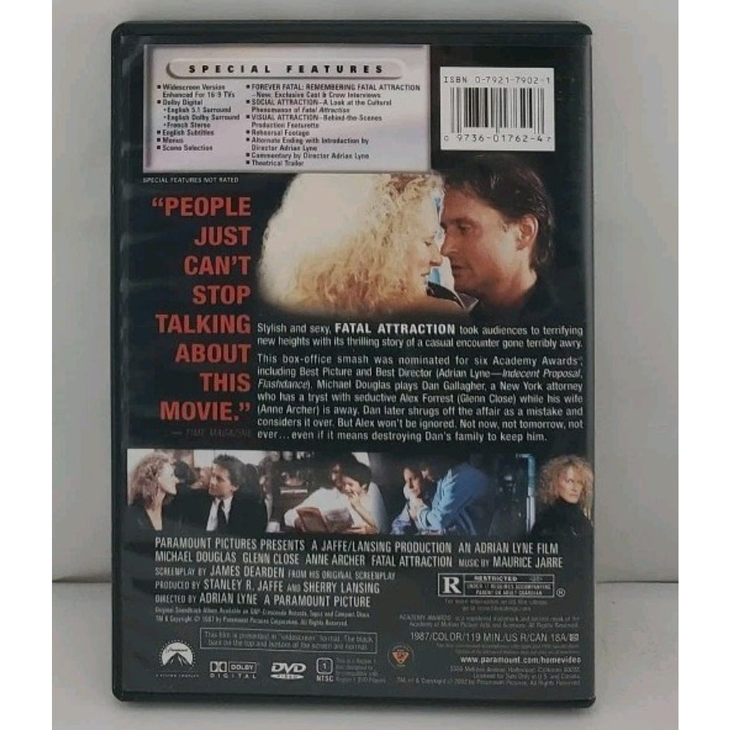 Fatal Attraction (DVD, 1987)