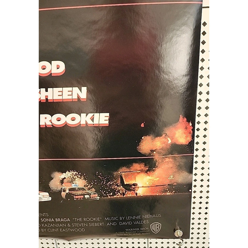 The Rookie Movie Poster 2 Sided Original 27x40 Clint Eastwood Charlie Sheen