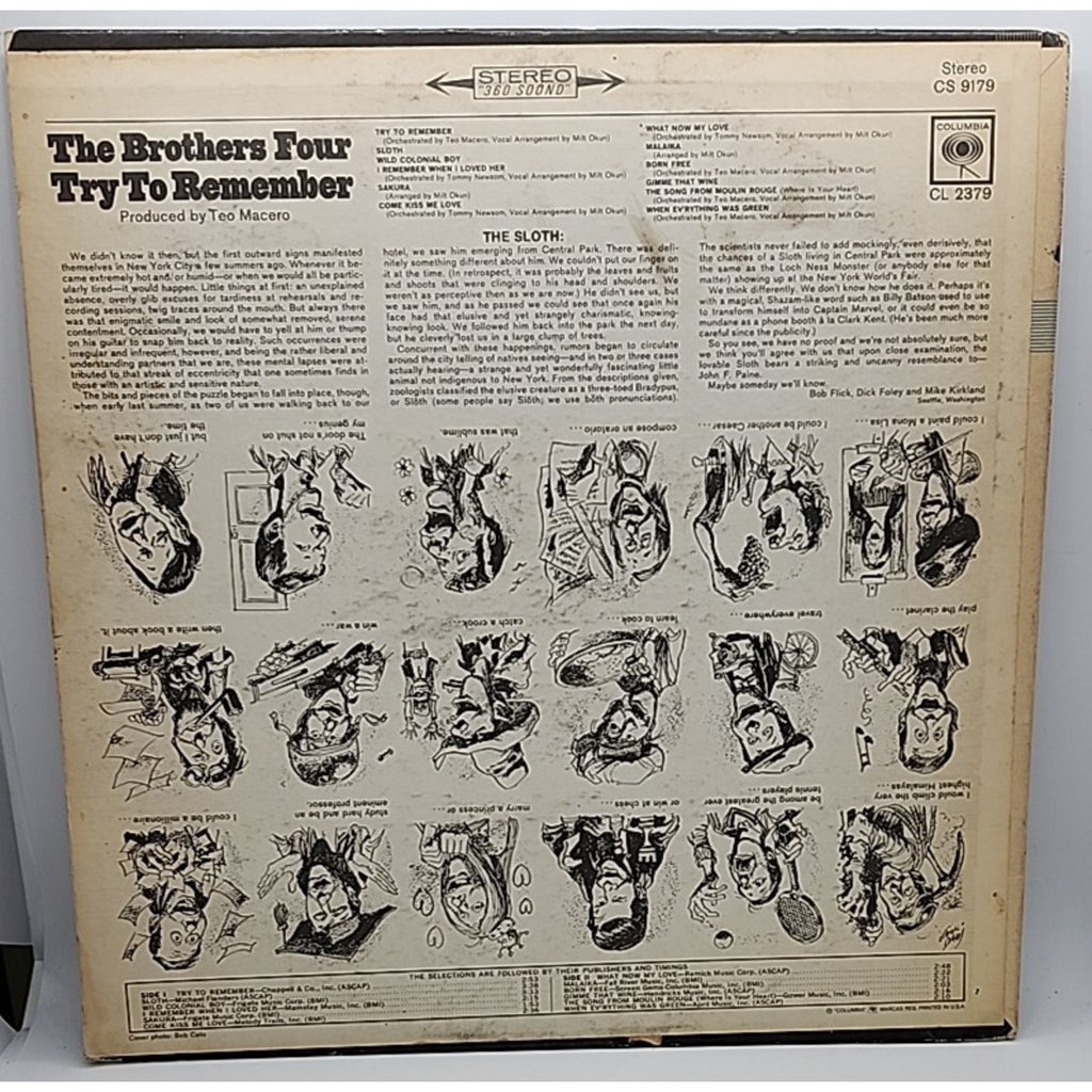 The Brothers Four Try To Remember 2379 LP33 (Record)