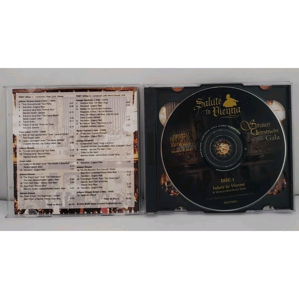 Strauss Gershwin Gala CD Classical Salute to Vienna 30 Song 2 Disc Live Album