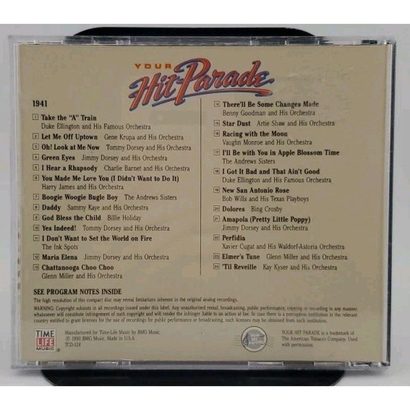 Your Hit Parade 1941 by Various Artists CD ( Time Life Music 1990)