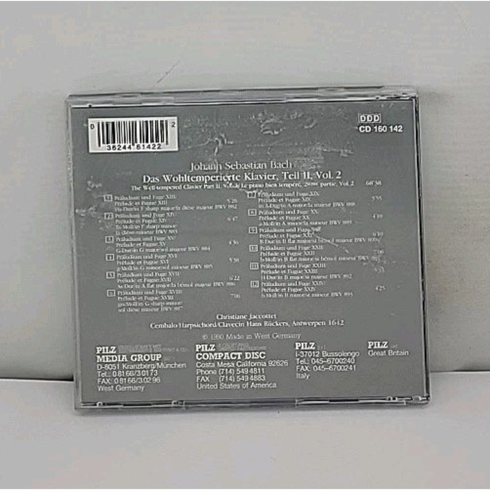 Vienna Master Series Johann Sebastian Bach Das Wohltemperierte Klavier (CD)