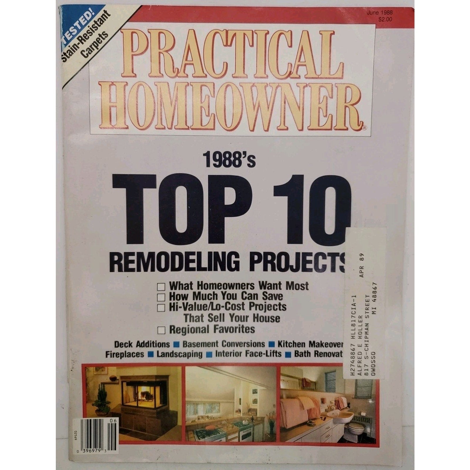 Practical Homeowner June 1988 Magazine Top 10 Modeling Projects Renovations