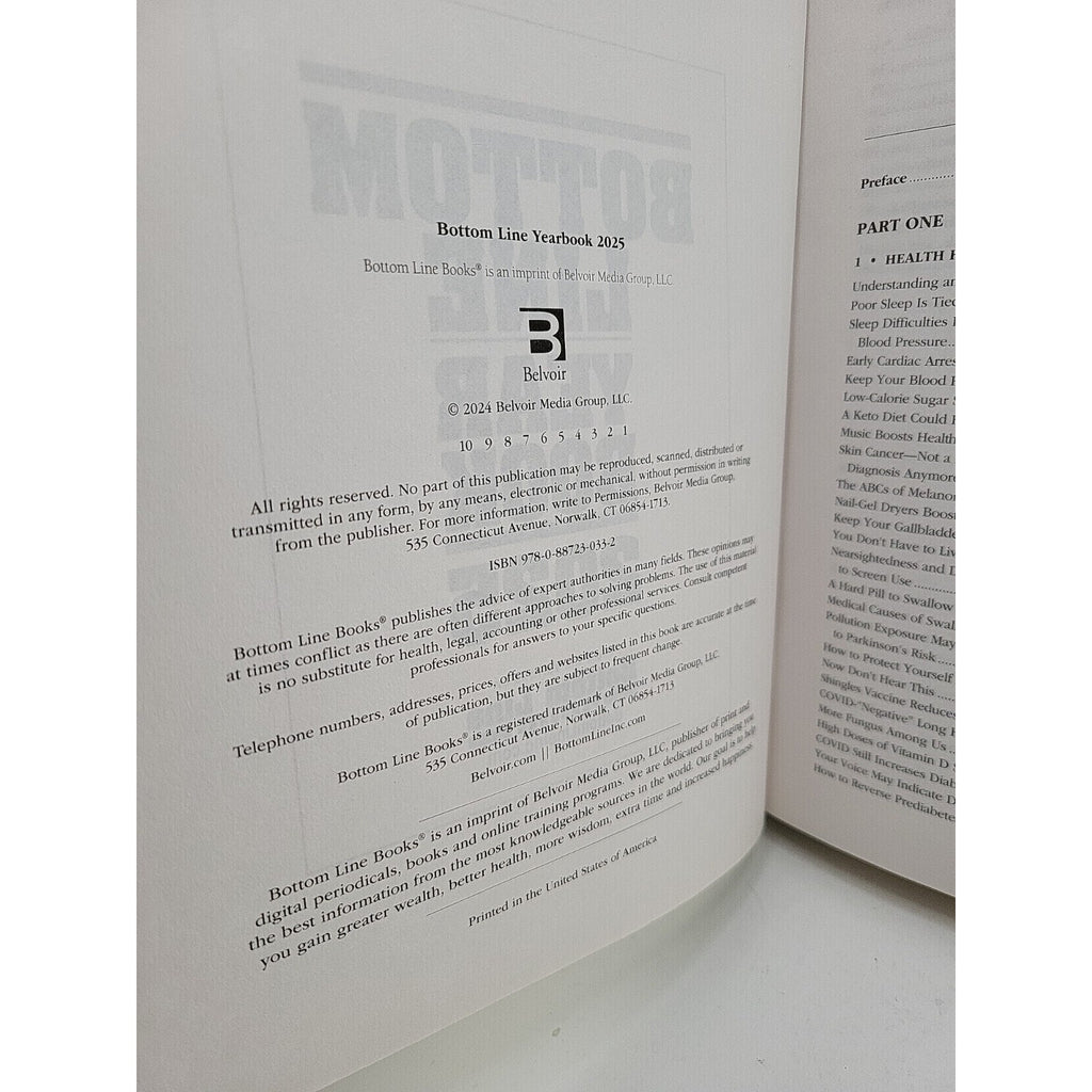 Bottom Line Year Book 2025 Hardcover Practical Life Tips and Expert Advice