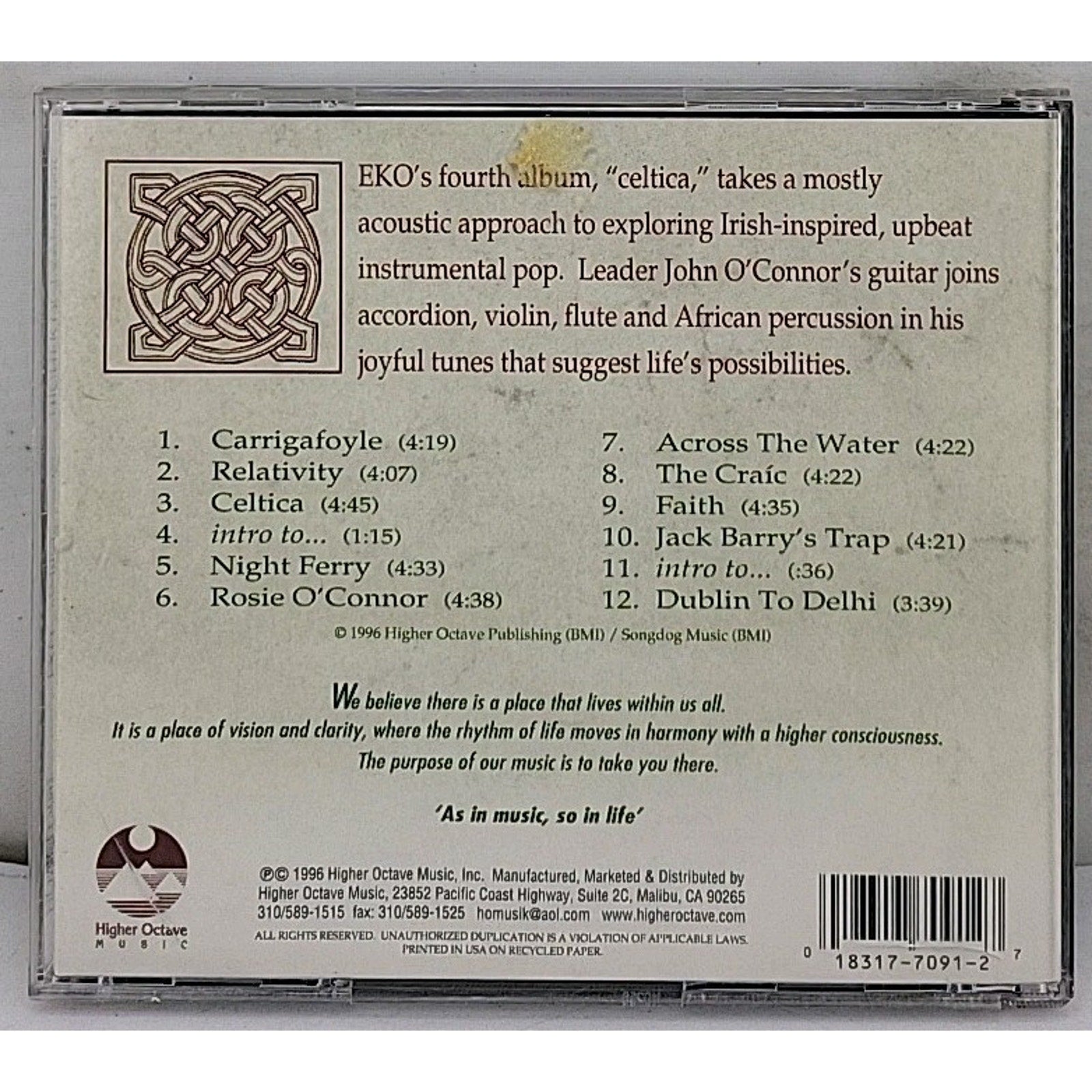 Celtica by Eko {CD 1996 Higher Octave Music}