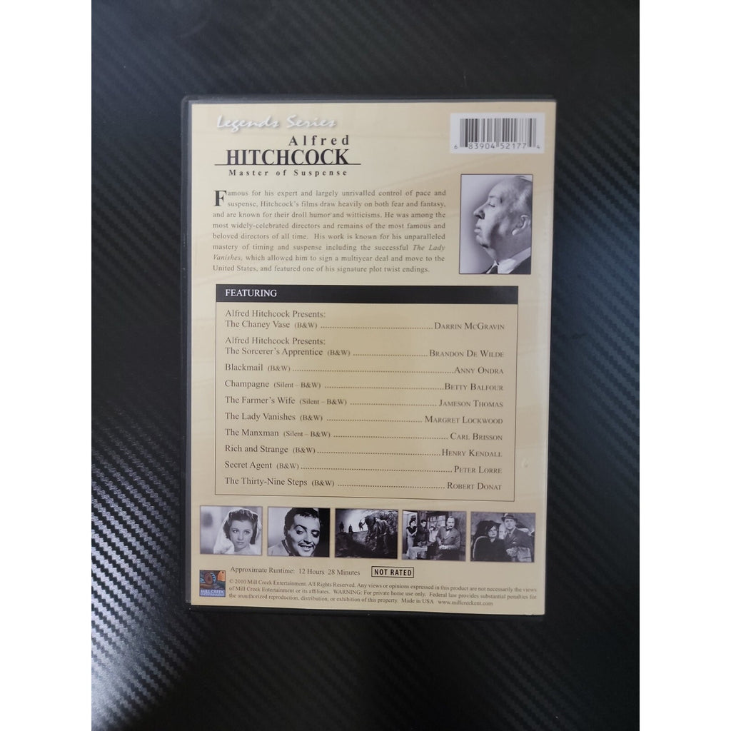 LEGEND SERIES (DVD, 2010) Alfred Hitchcock Master of Suspense 10 classic movies