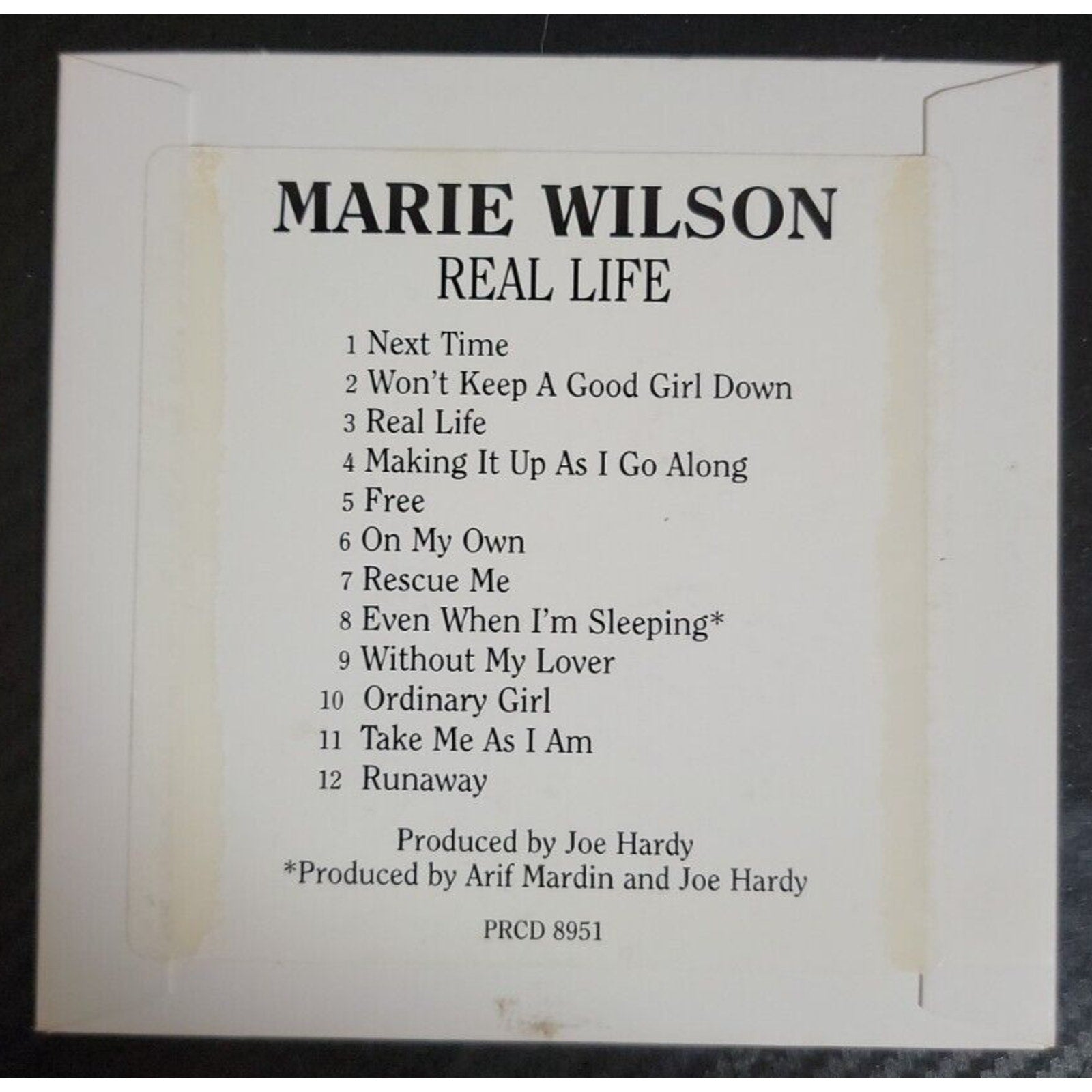 Marie Wilson Real Life CD - Promo