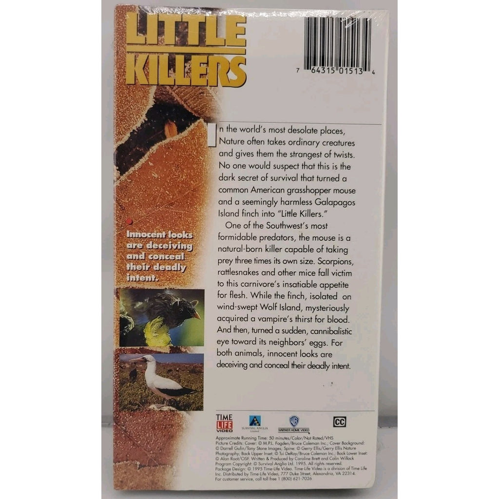 Little Killers, Animal Oddities VHS, Time Life Video 1995 *Brand New*