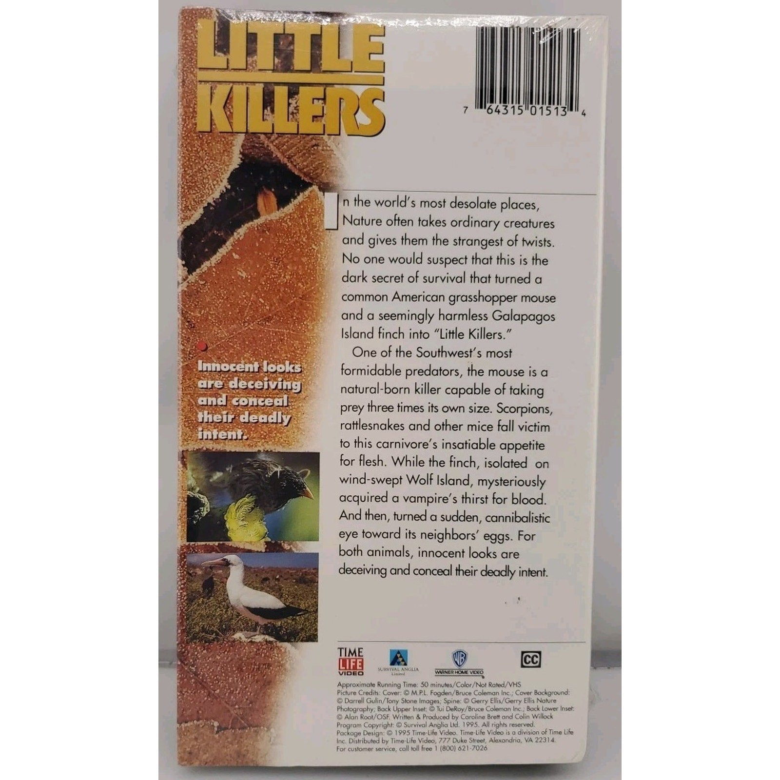 Little Killers, Animal Oddities VHS, Time Life Video 1995 *Brand New*