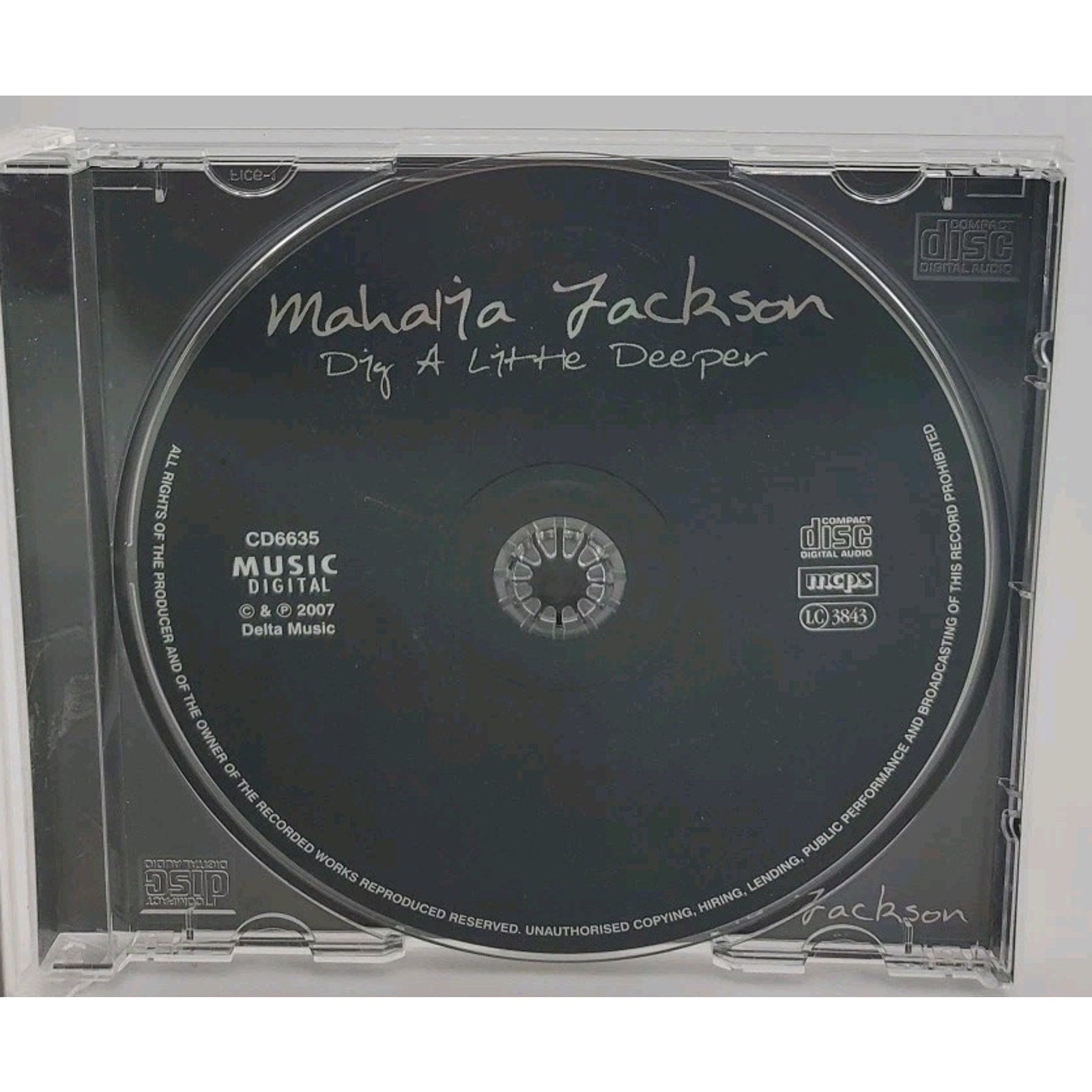 DIGA Little Deeper by Mahalia Jackson (CD, 2011)