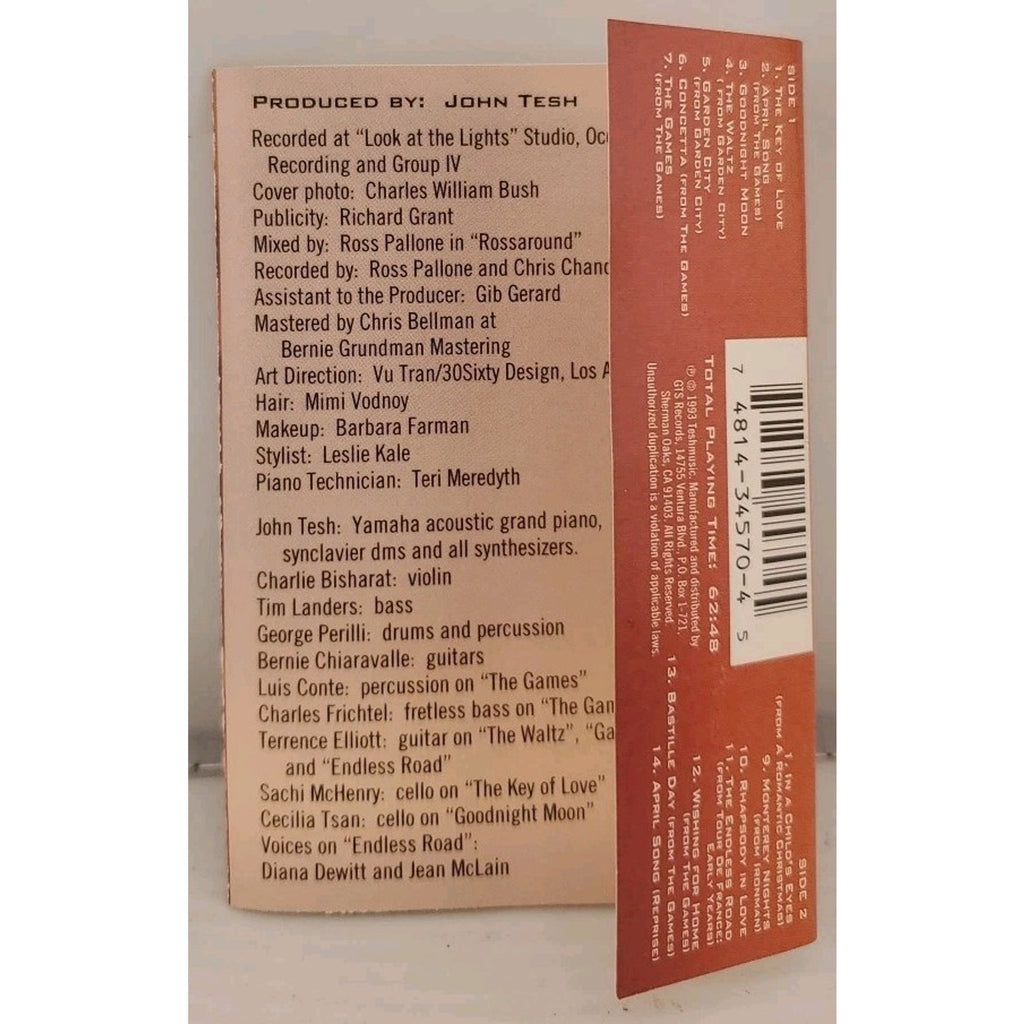 Monterey Nights by John Tesh (Cassette, Jun-1995, GTS Records)
