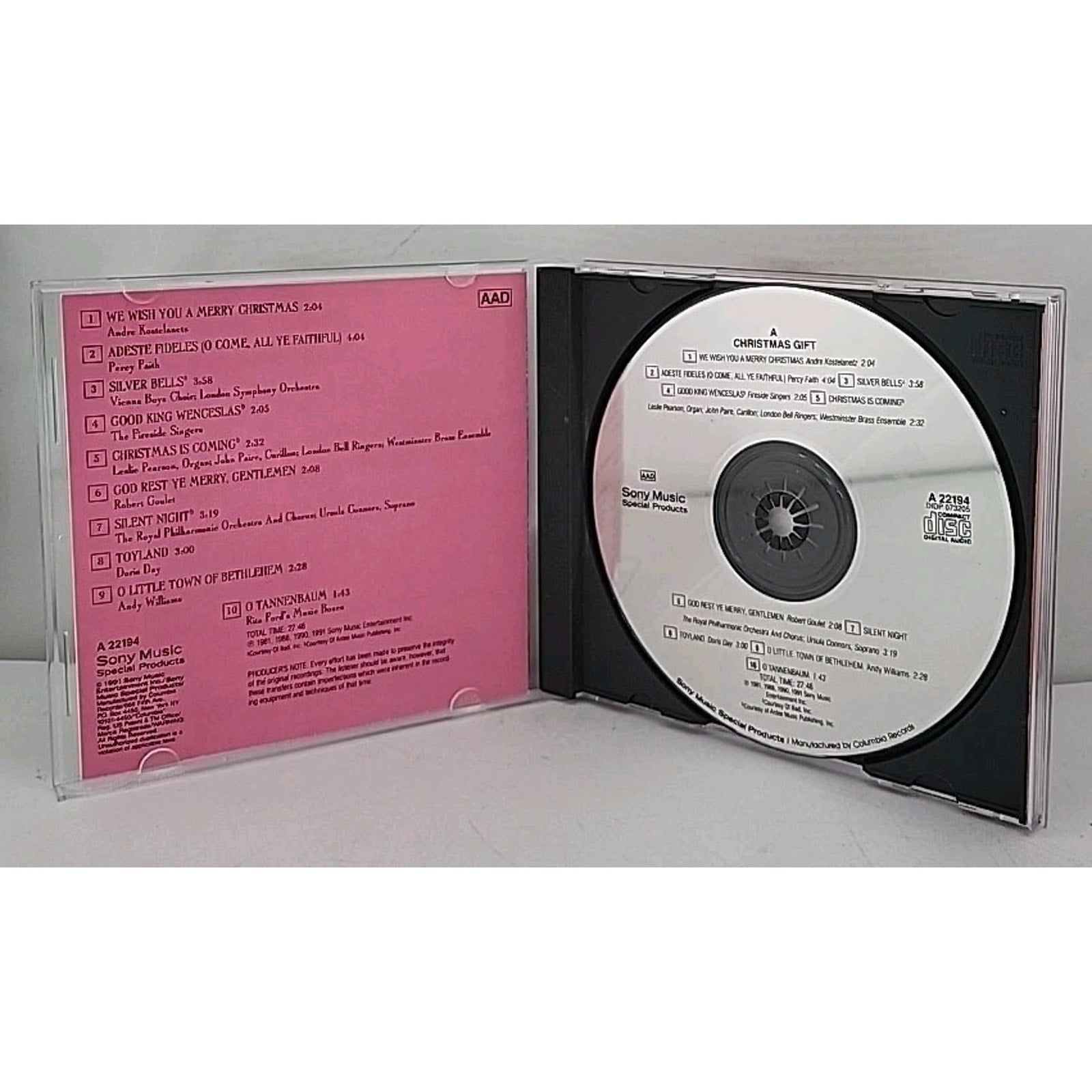 A Christmas Gift CD (Sony Music, 1991) Andre Kostelanetz, Perey Faith: A 22194