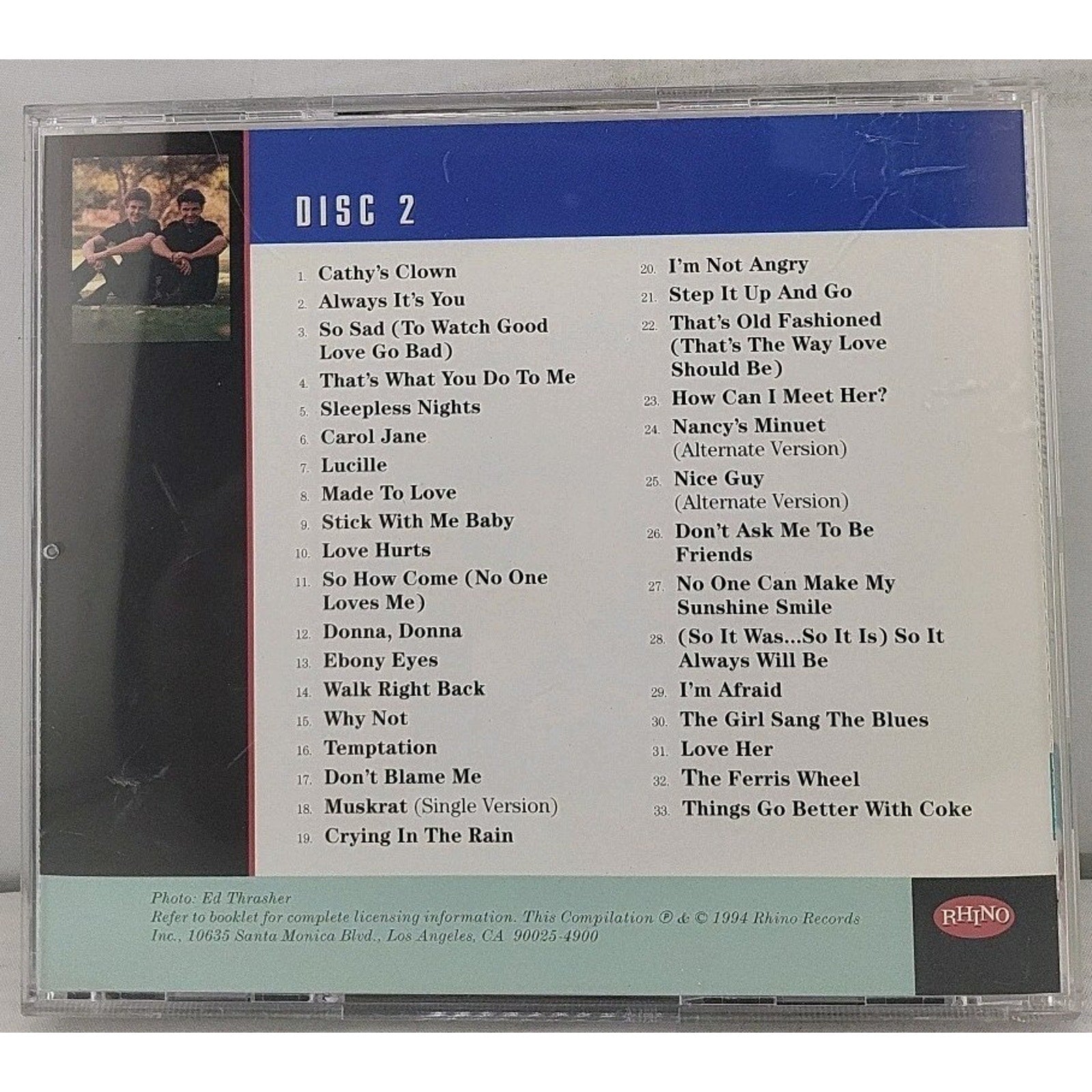 The Everly Brothers: Heartaches & Harmonies Disc 2 CD