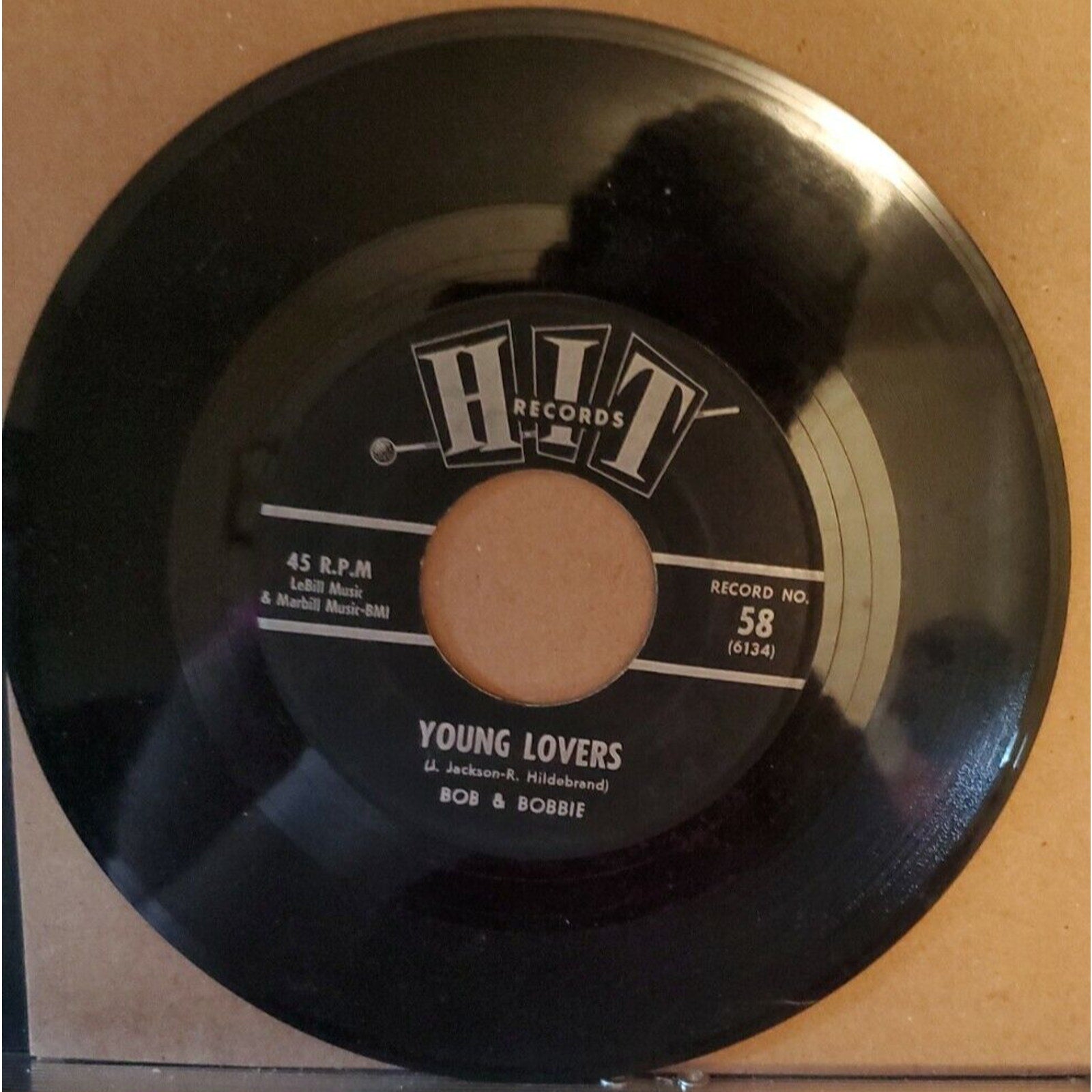 Jackie Ott - Out Of My Mind / Young Lovers 7" Vinyl 45 Hit 58 USA 1963
