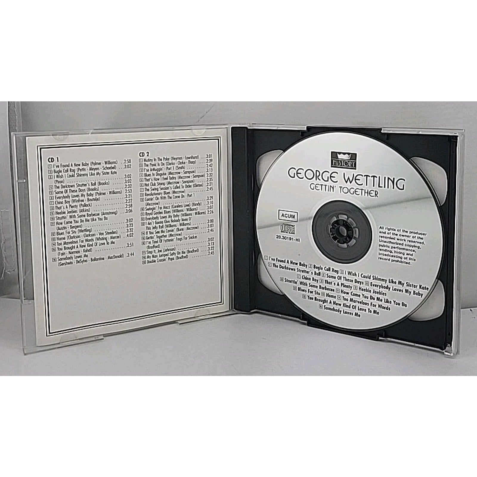 Gettin' Together By George Wettling & Mezz Mezzerow 2 CD Set