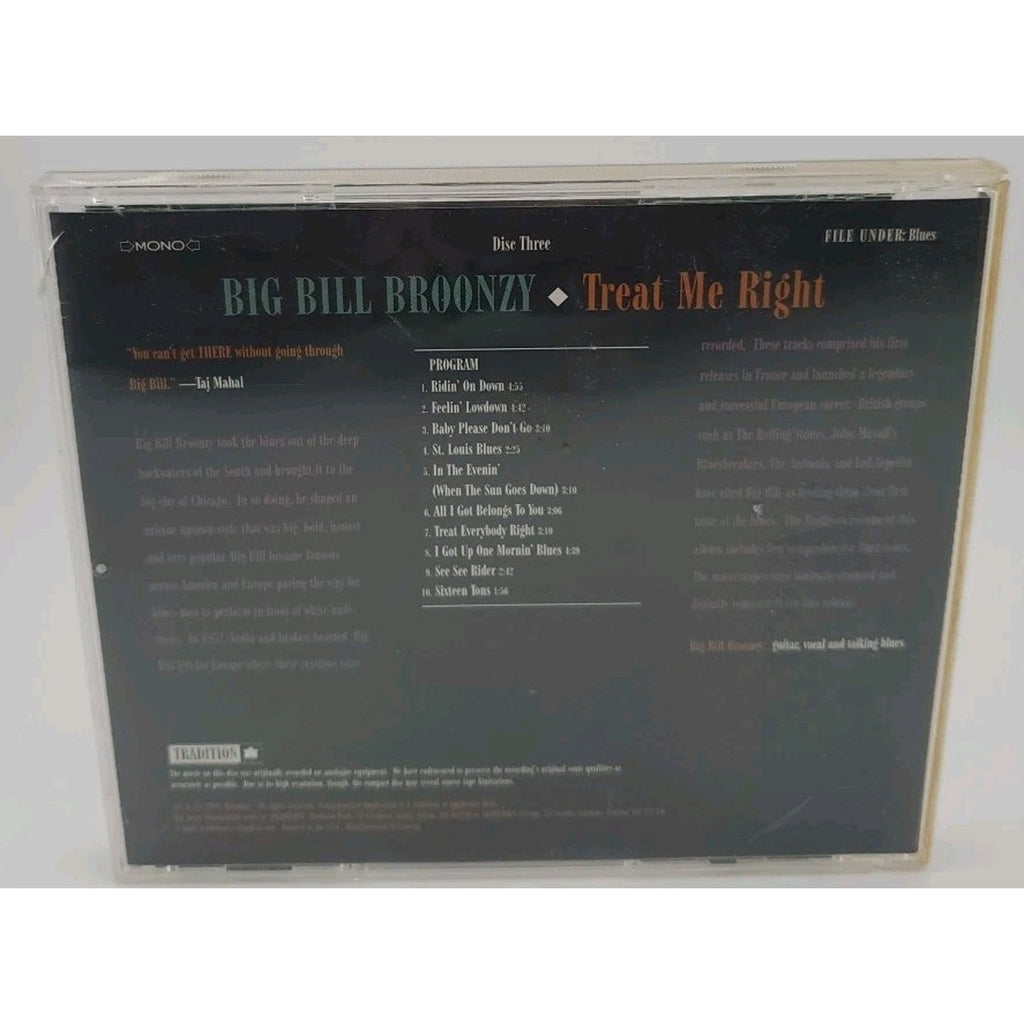 Treat Me Right by Big Bill Broonzy (CD, Feb-1996, Tradition)