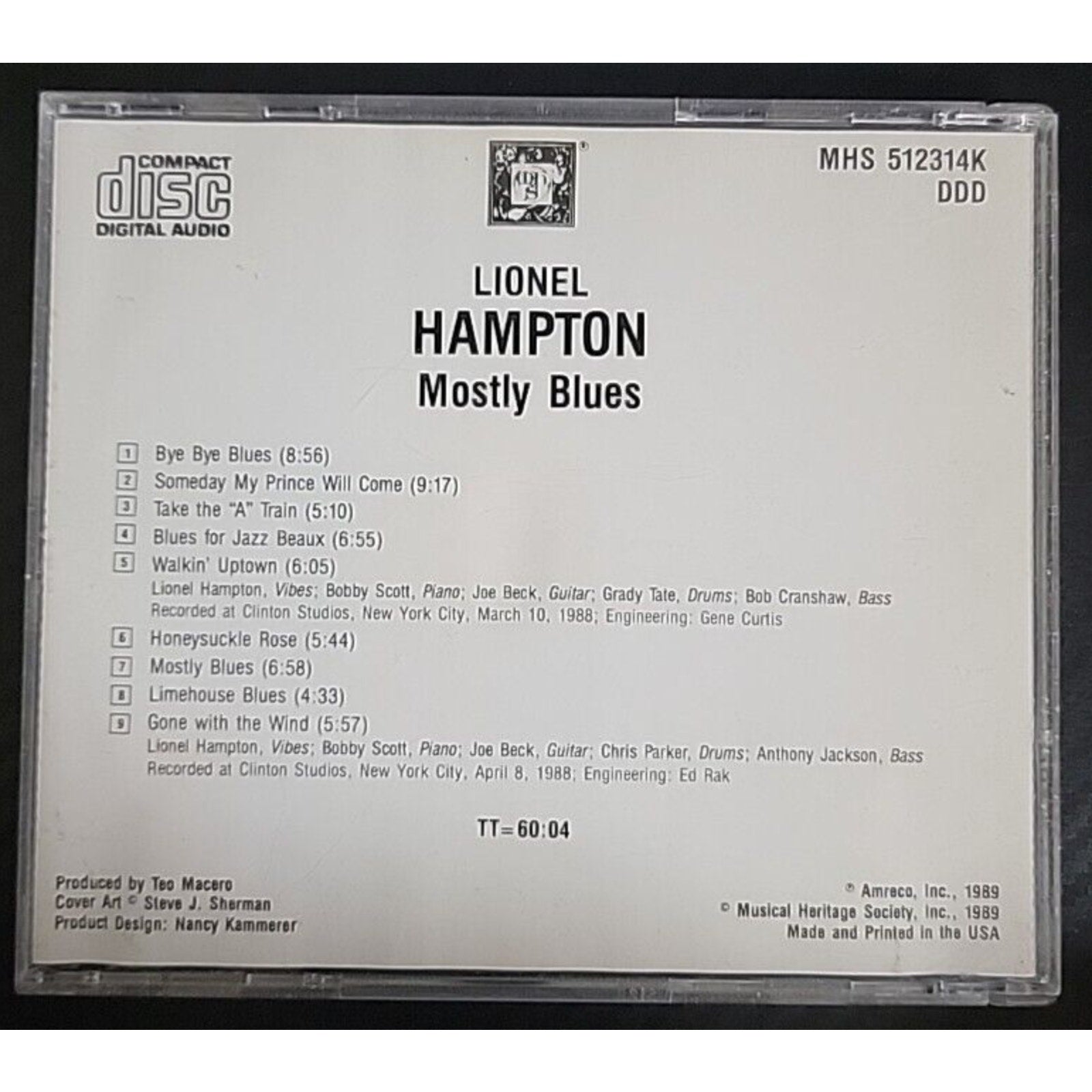 Lionel Hampton Mostly Blues CD