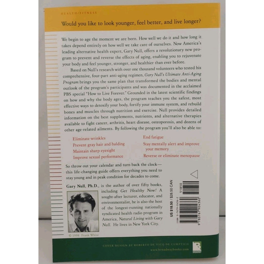Gary Null's Ultimate Anti-Aging Program by Gary Null (1999, Trade Paperback)