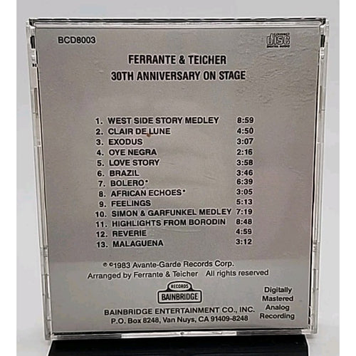 30th Anniversary on Stage By Ferrante & Teicher CD